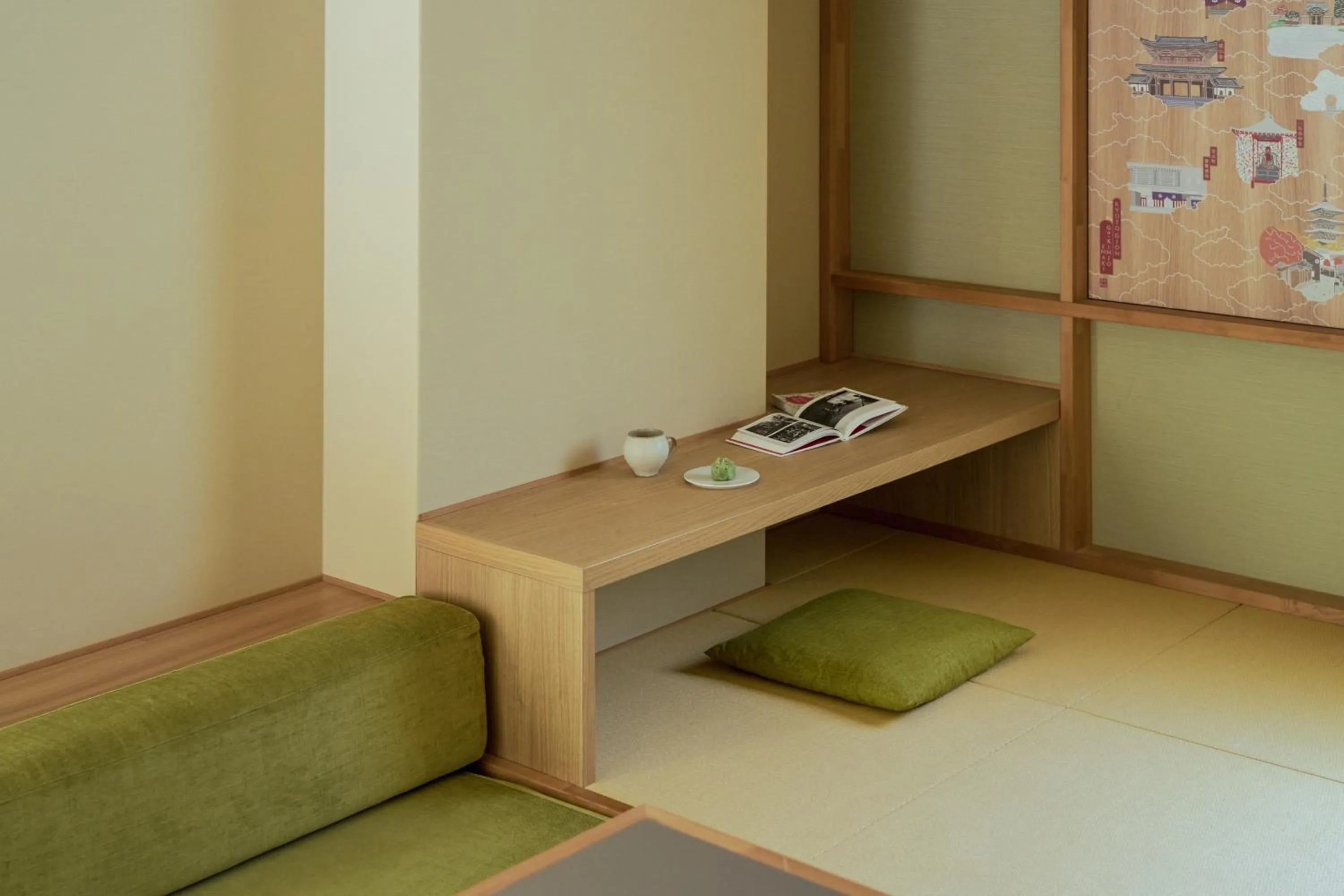 Living room in OMO5 Kyoto Gion by Hoshino Resorts