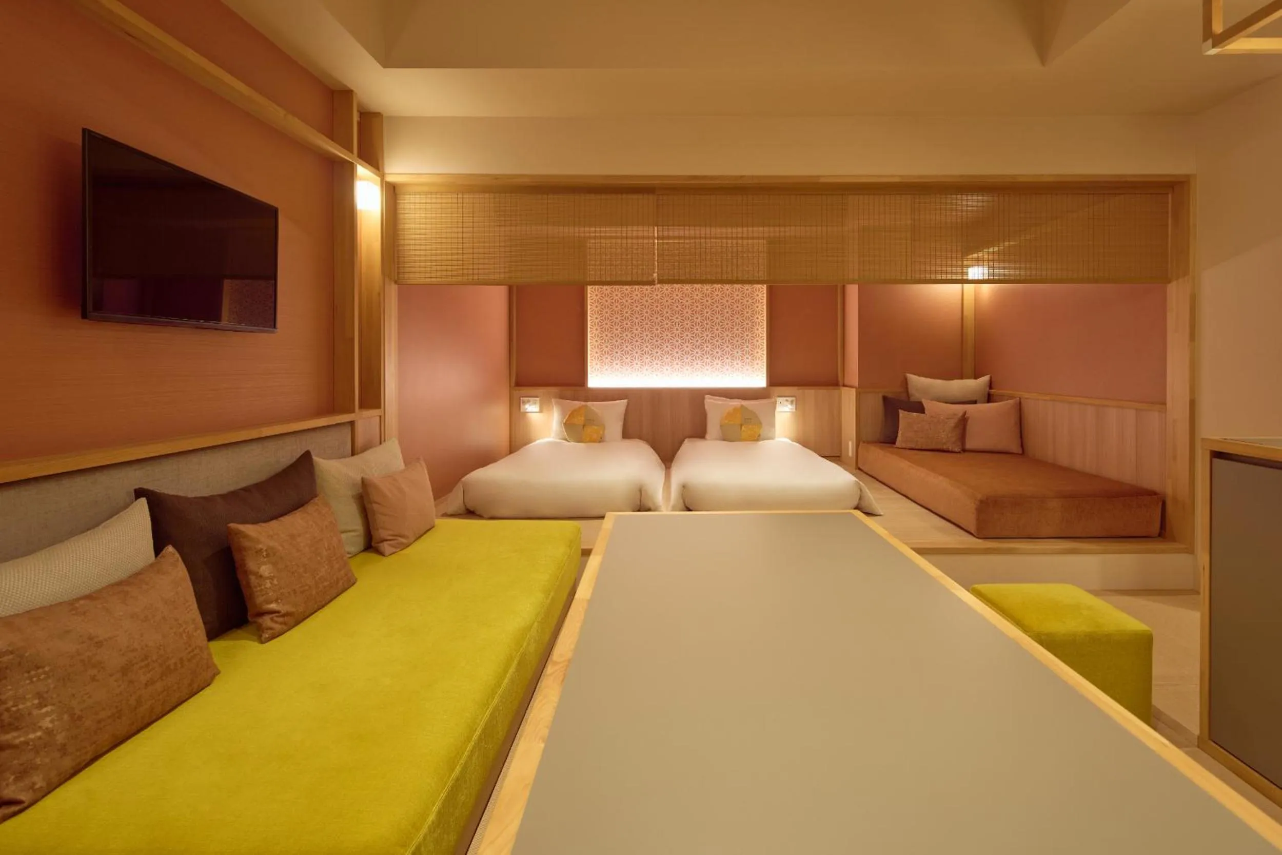 Living room, Bed in OMO5 Kyoto Gion by Hoshino Resorts