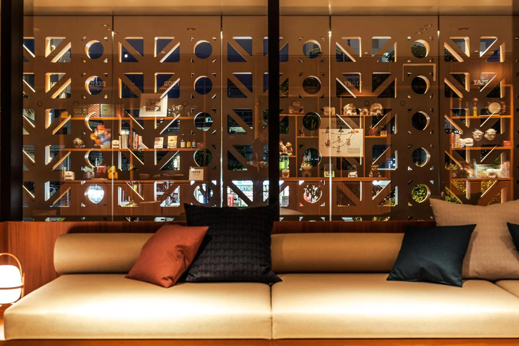 Communal lounge/ TV room in OMO5 Okinawa Naha by Hoshino Resorts