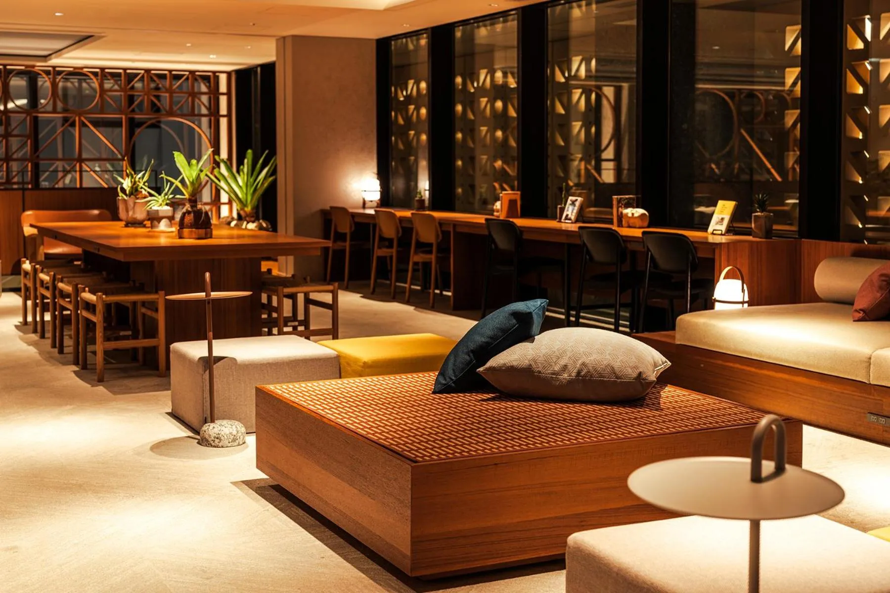 Communal lounge/ TV room in OMO5 Okinawa Naha by Hoshino Resorts