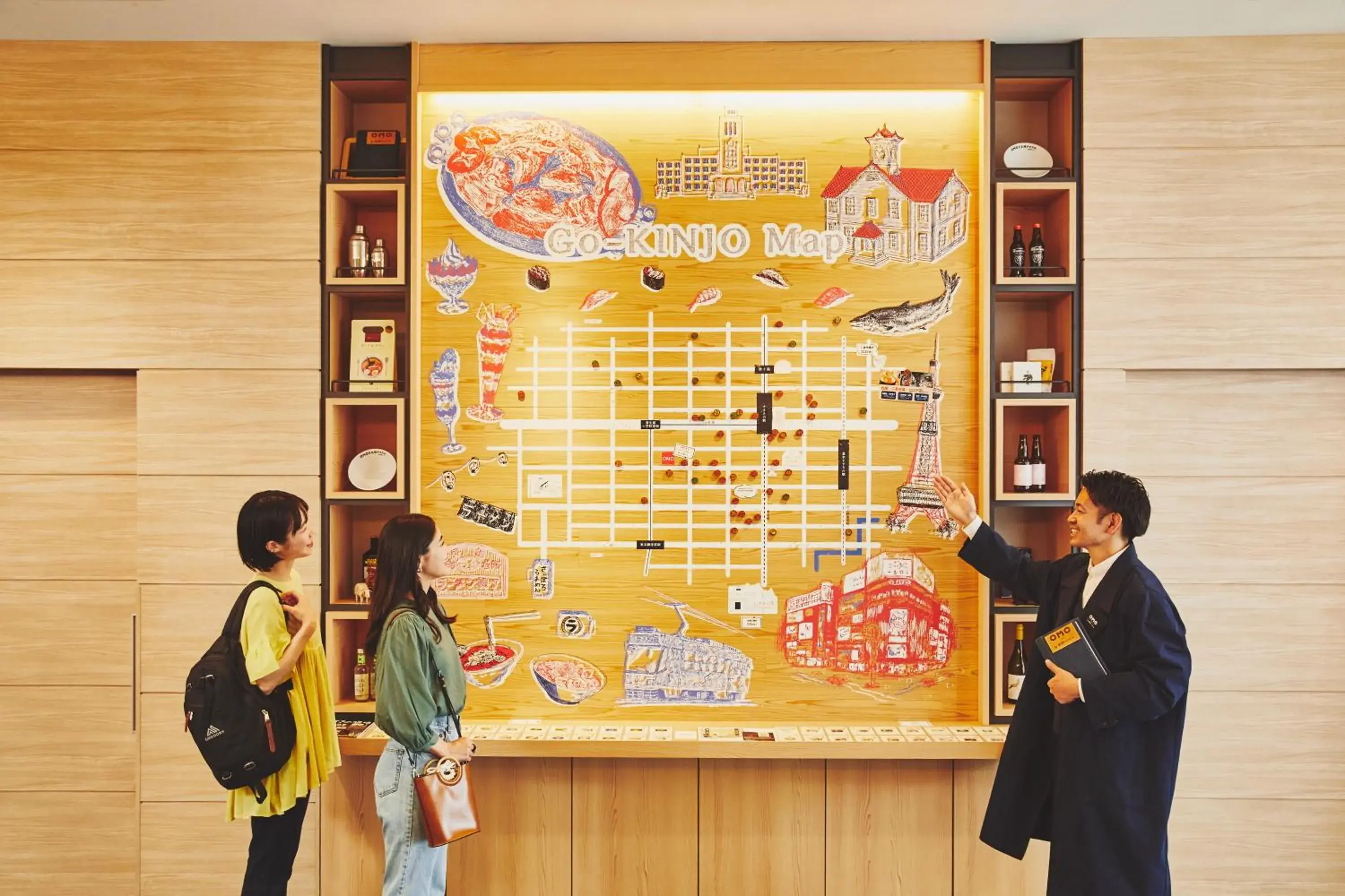 Lobby or reception in OMO3 Sapporo Susukino by Hoshino Resorts Lobby or reception in OMO3 Sapporo Susukino by Hoshino Resorts