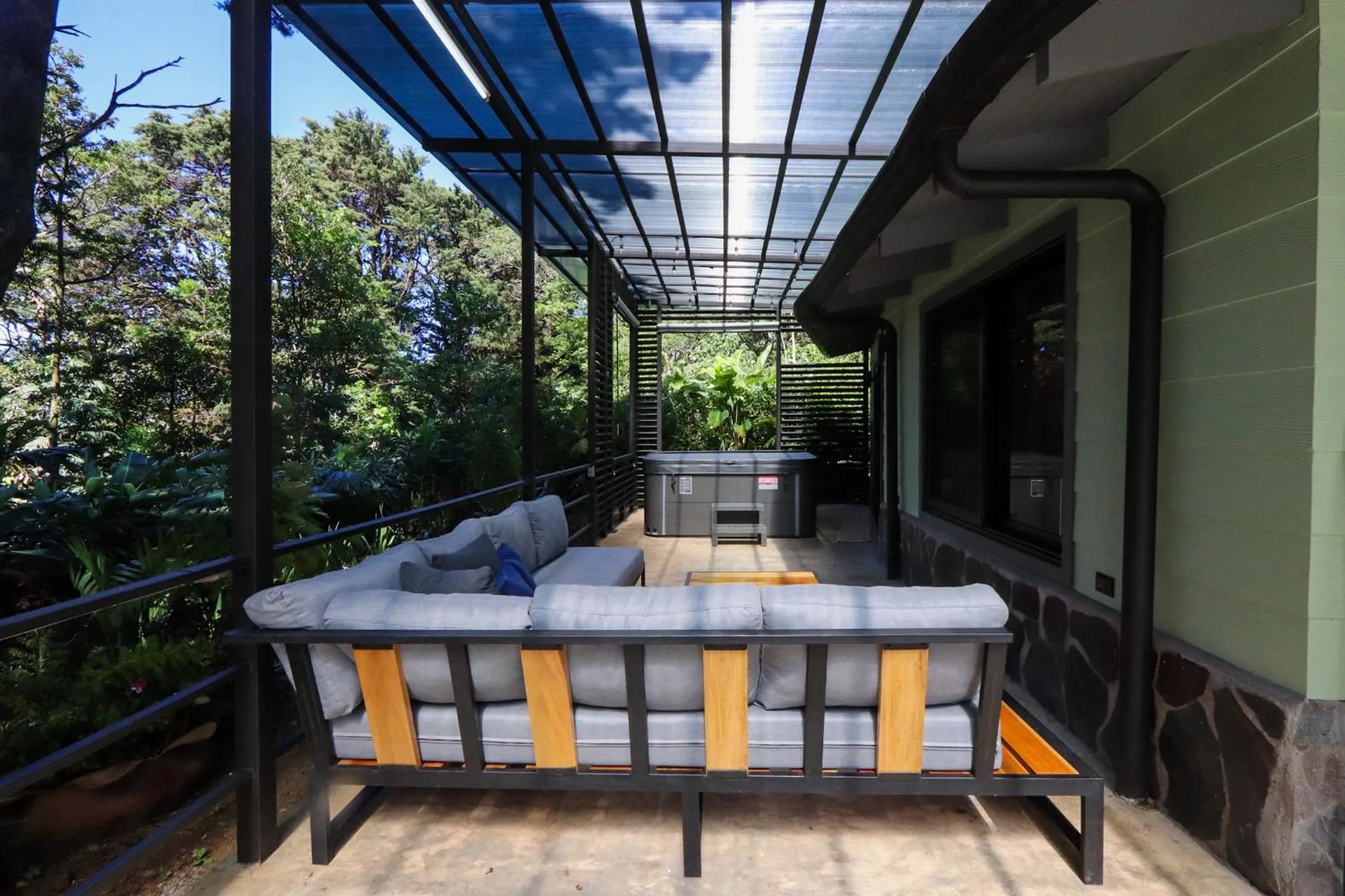 Patio in Los Pinos Cabins & Reserve