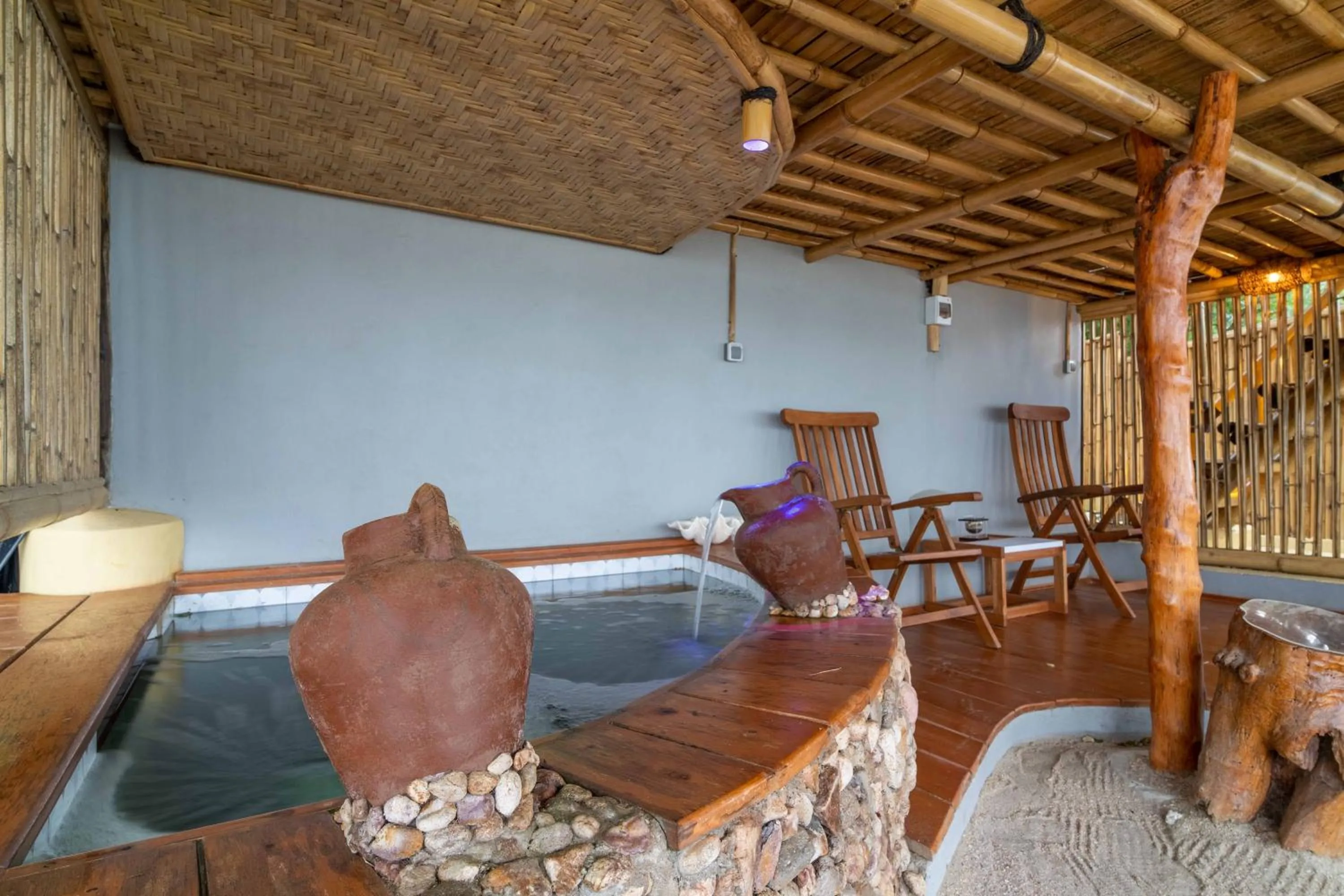 Seating area in Catappa Village Lombok