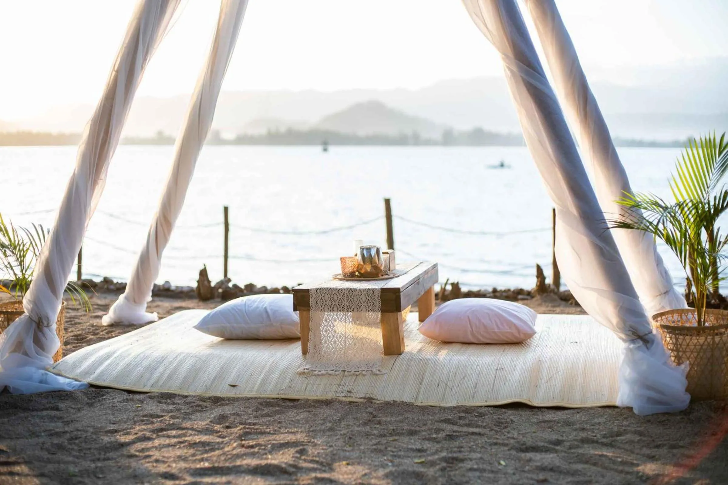 Beach in Catappa Village Lombok