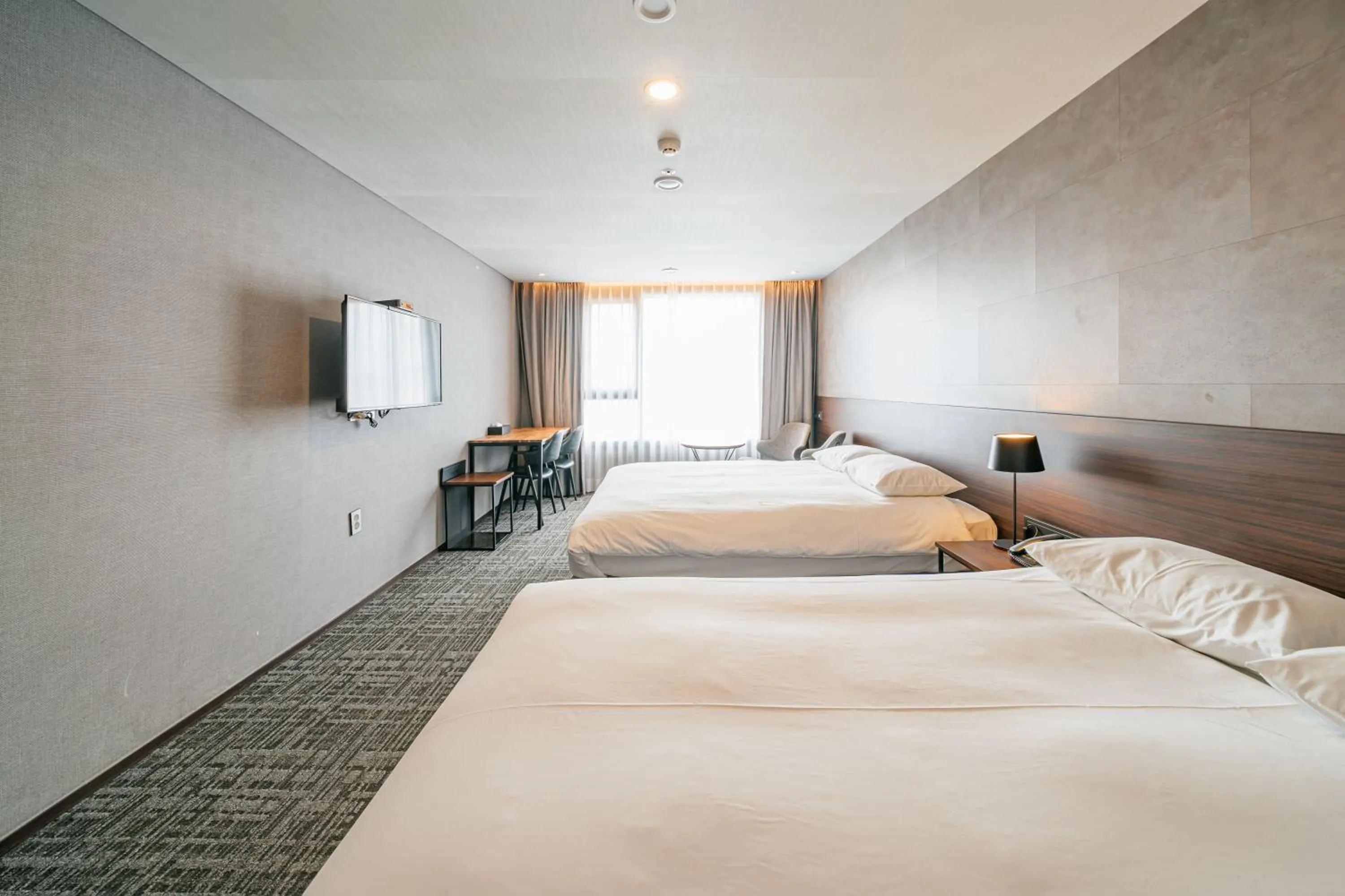 Photo of the whole room, Bed in Hotel With City