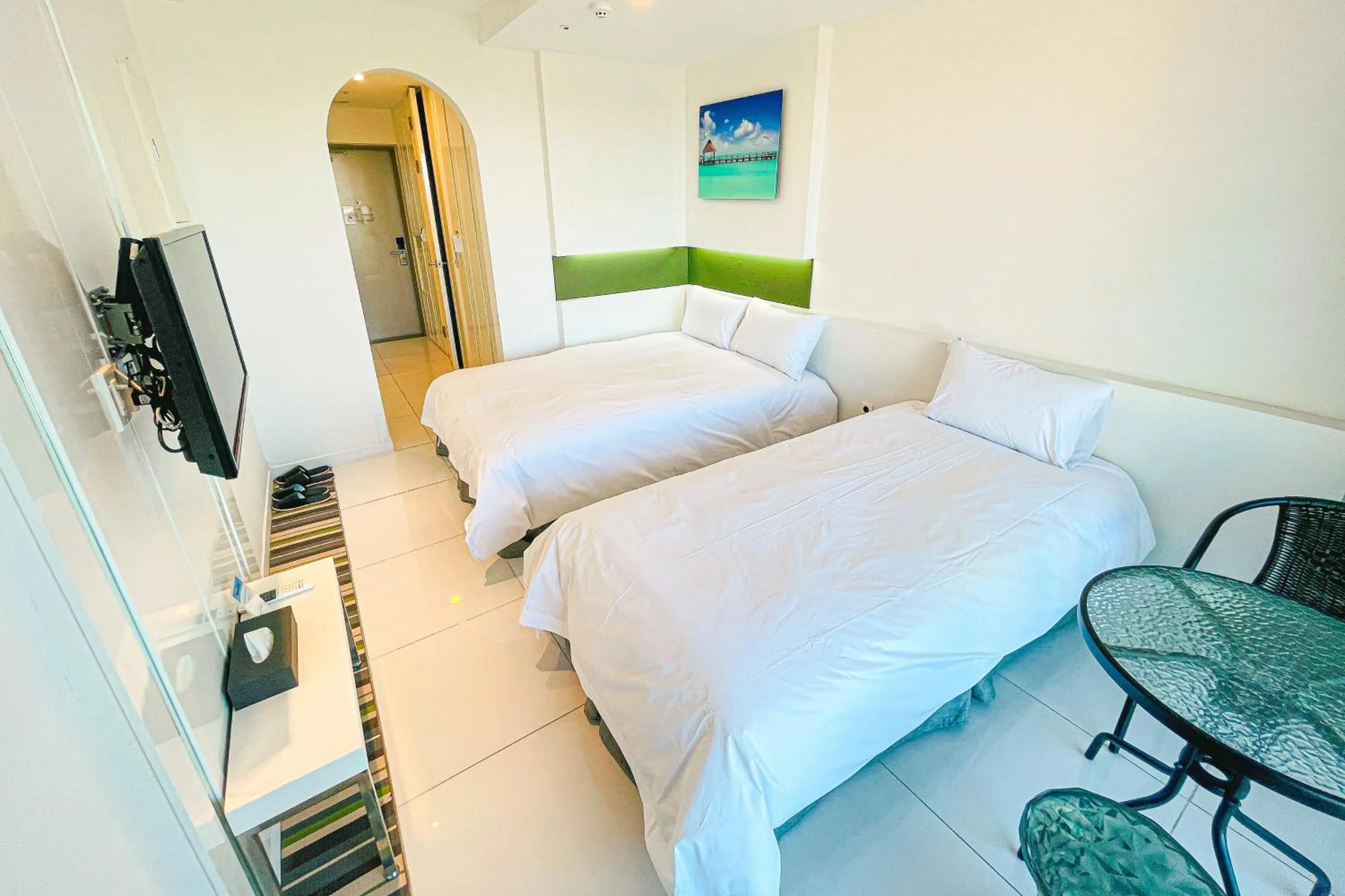 Bed in Hamdeok Beach Stay Jeju