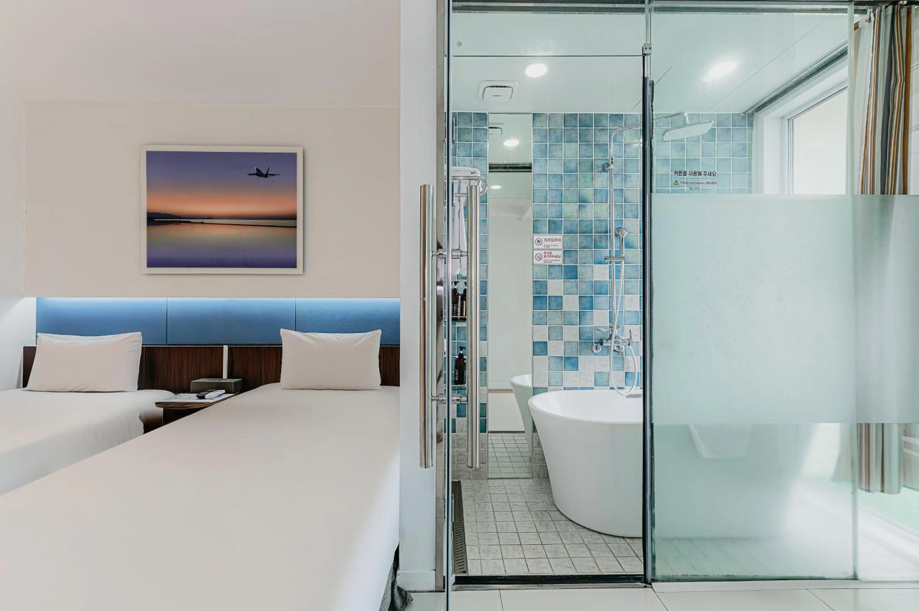 Bed in Hamdeok Beach Stay Jeju