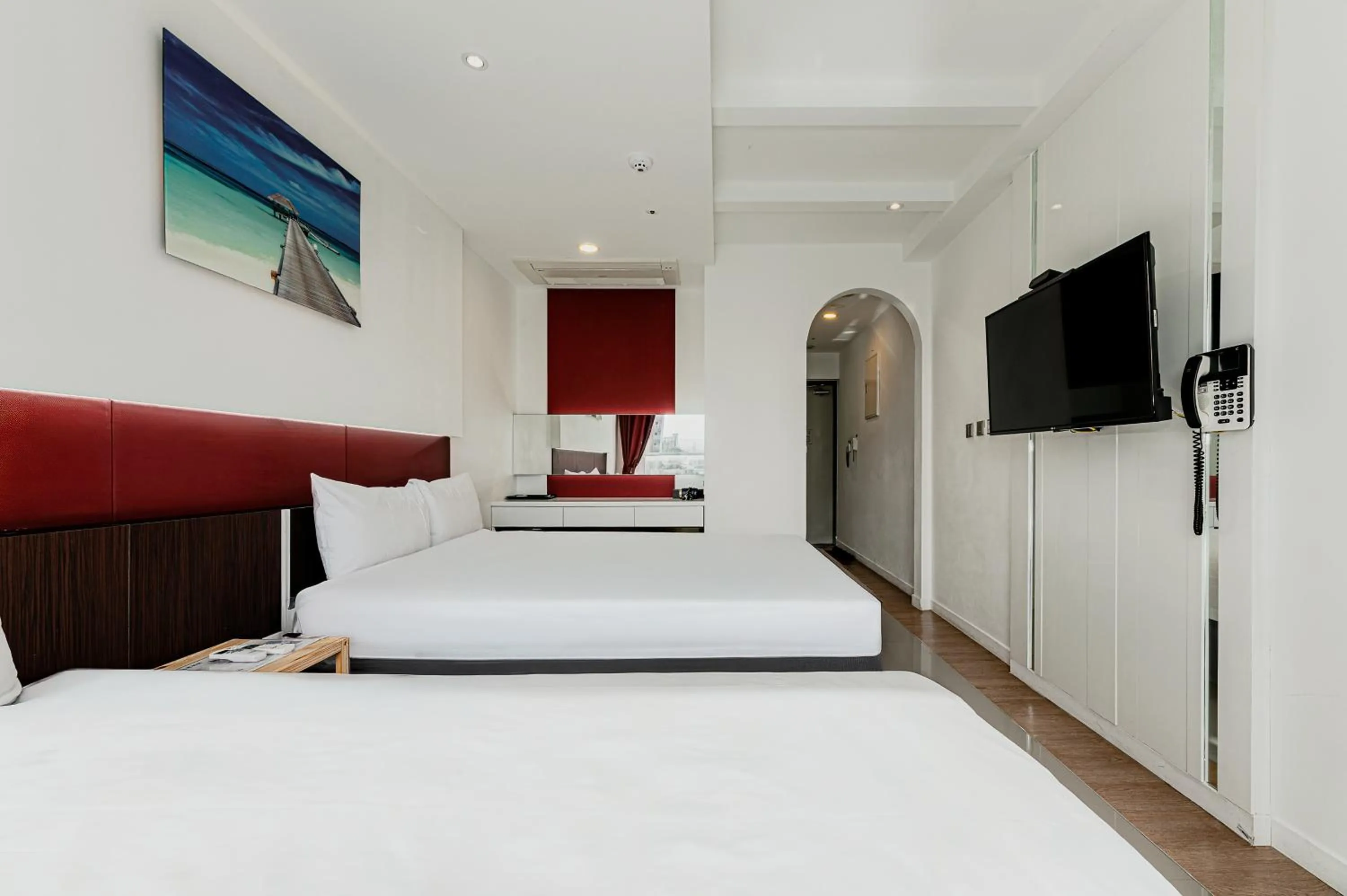 Bed in Hamdeok Beach Stay Jeju