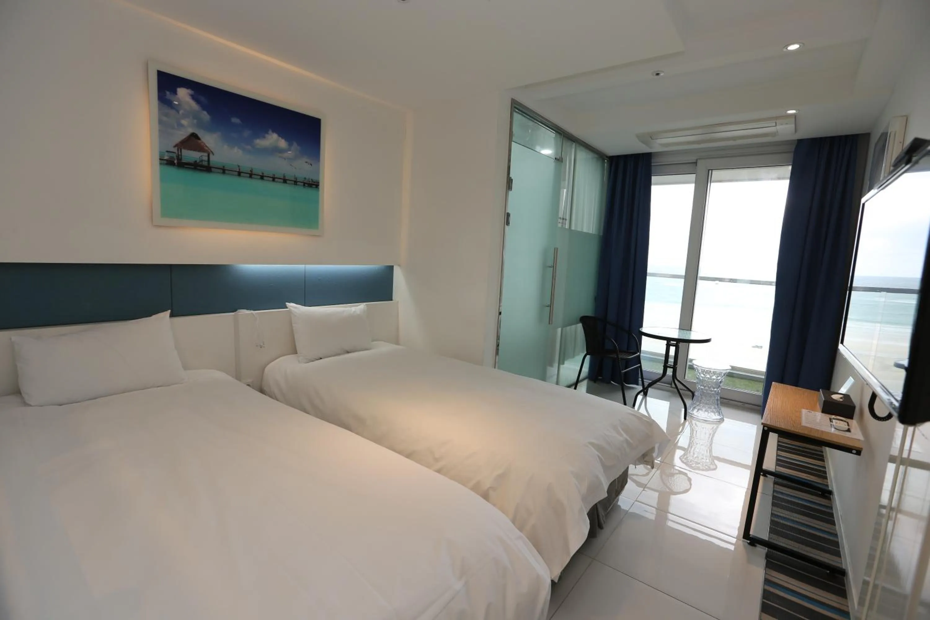 Bed in Hamdeok Beach Stay Jeju