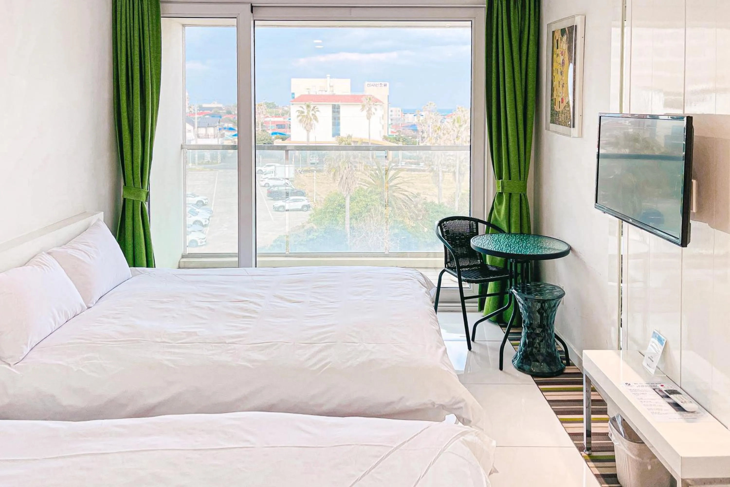 Bed in Hamdeok Beach Stay Jeju