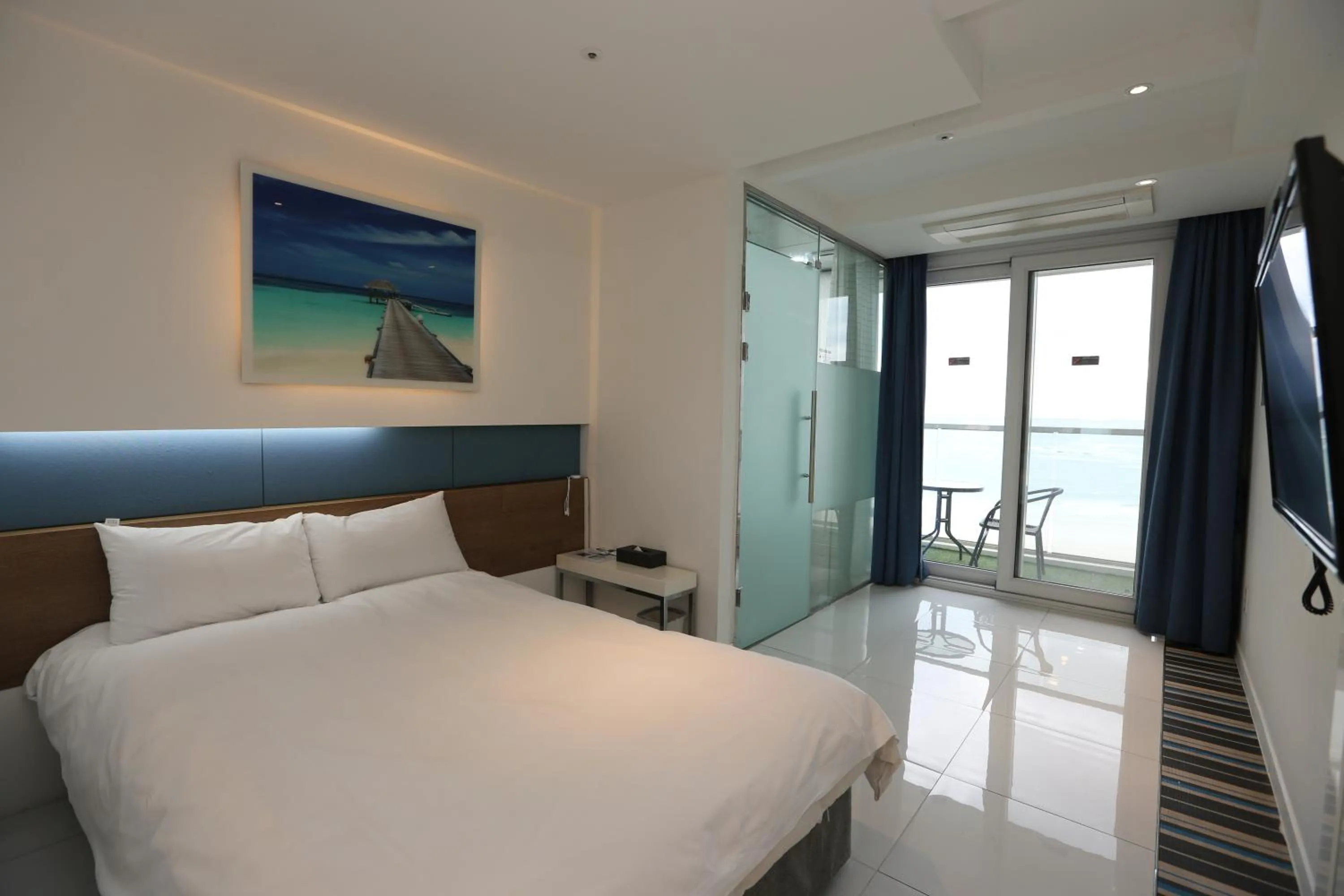 Bed in Hamdeok Beach Stay Jeju