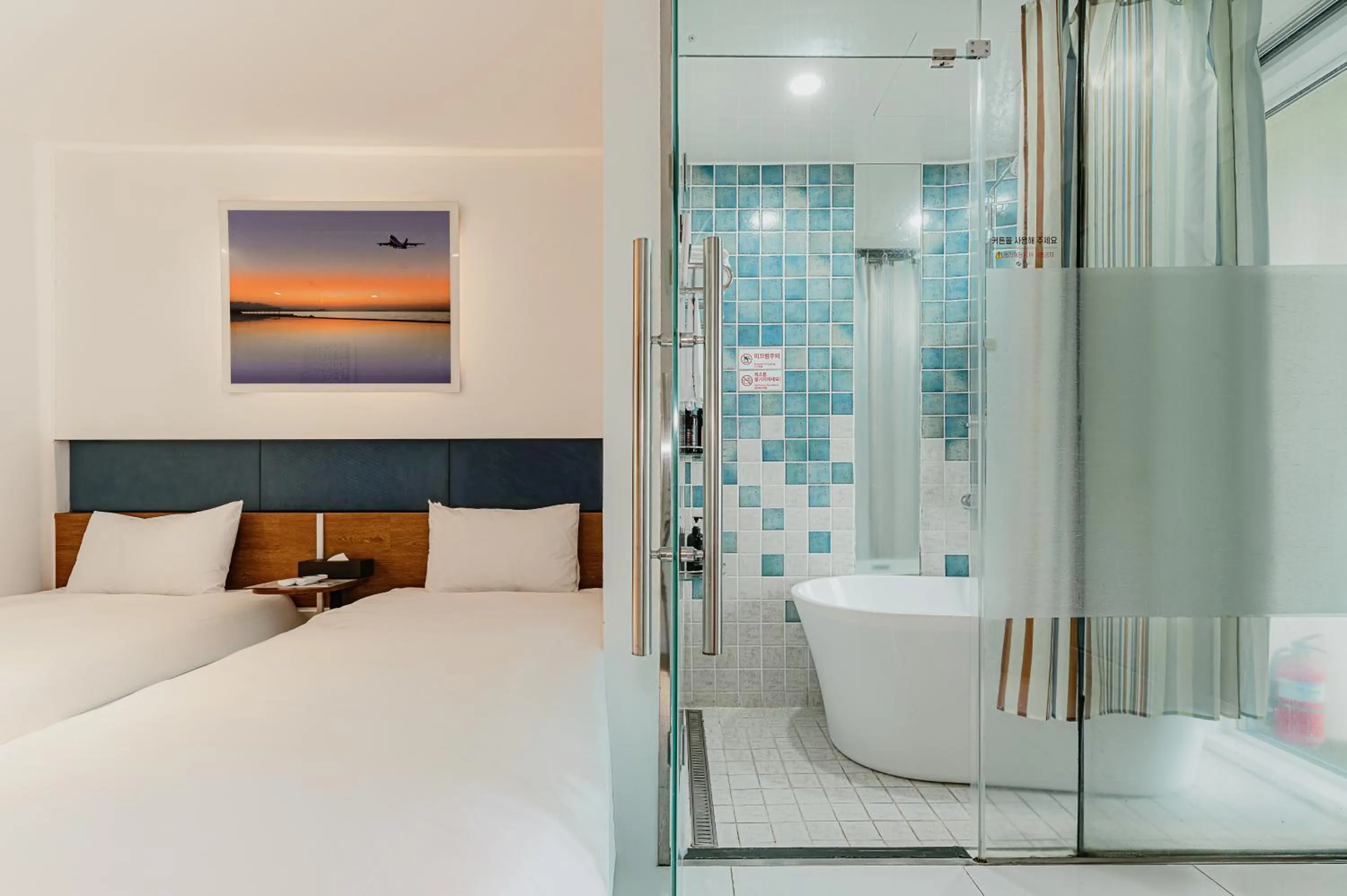 Bed in Hamdeok Beach Stay Jeju