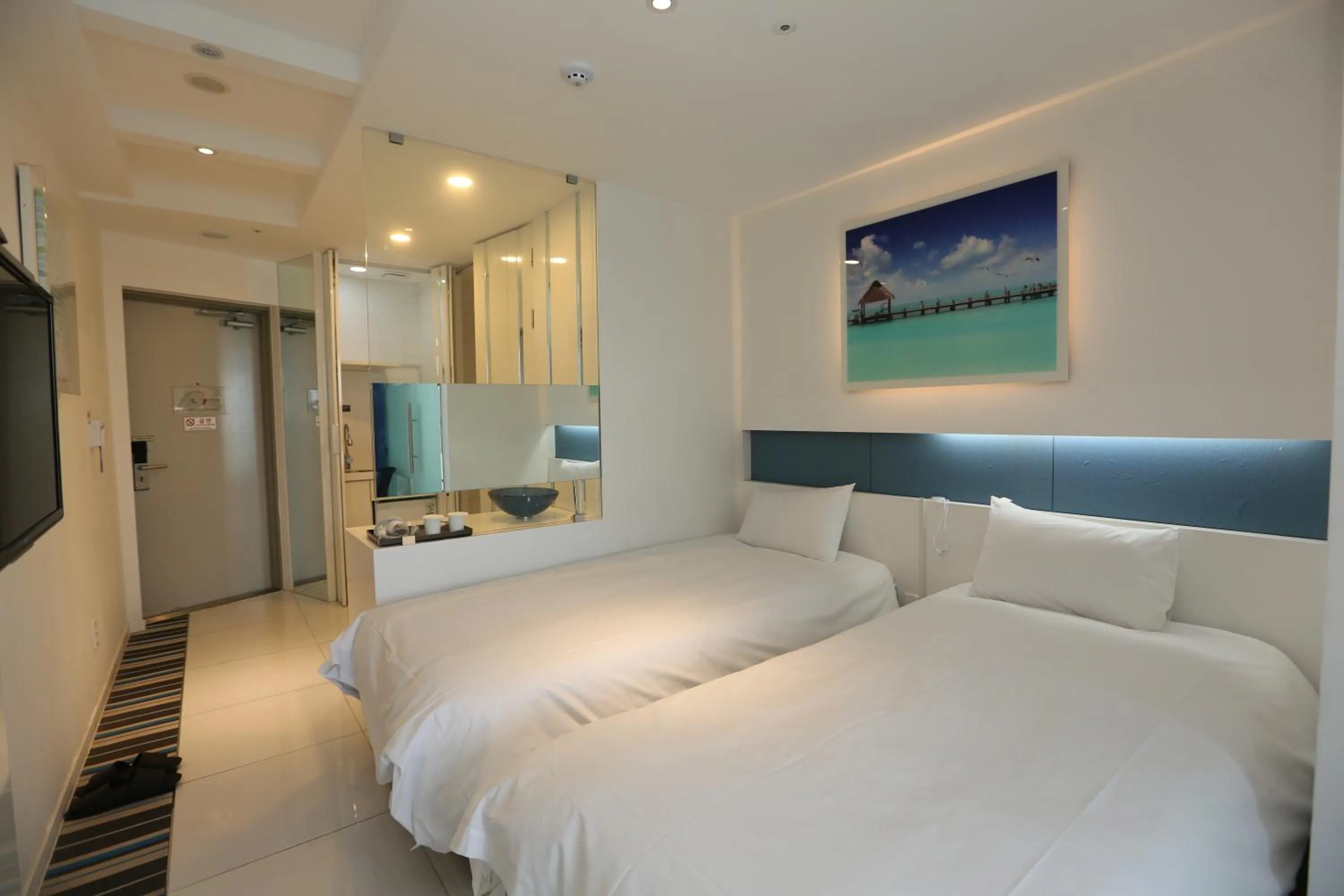 Bed in Hamdeok Beach Stay Jeju