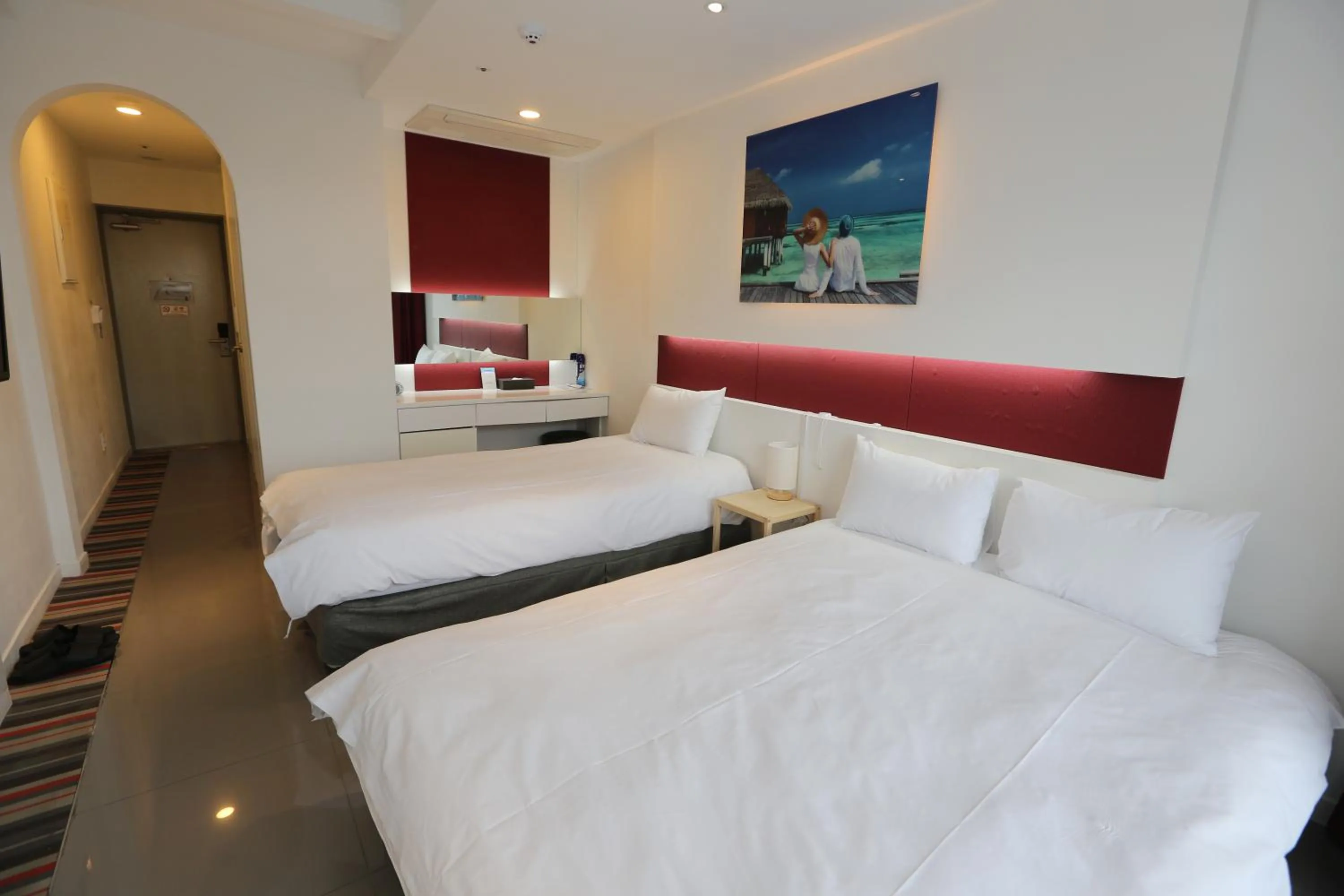 Bed in Hamdeok Beach Stay Jeju