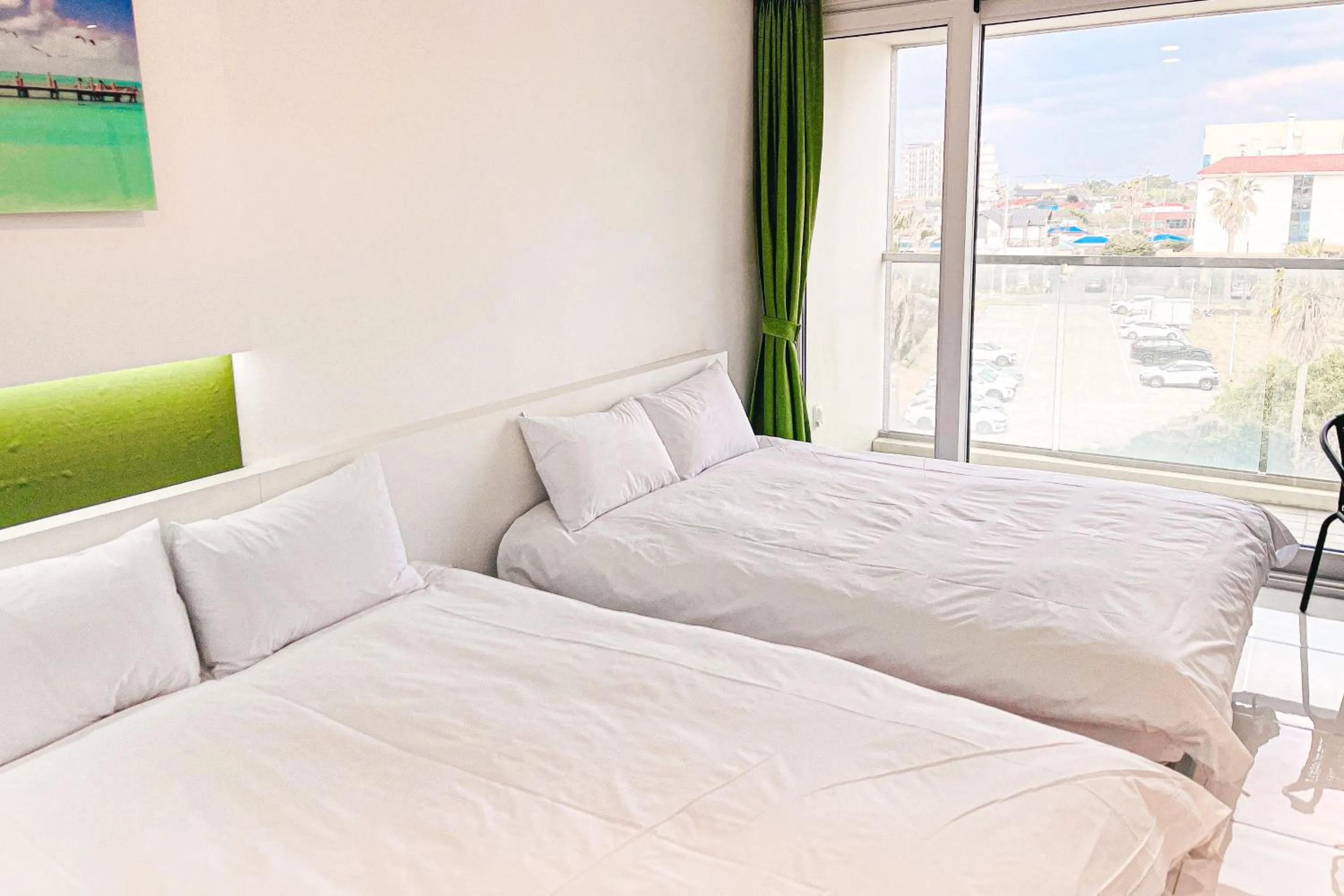 Bed in Hamdeok Beach Stay Jeju