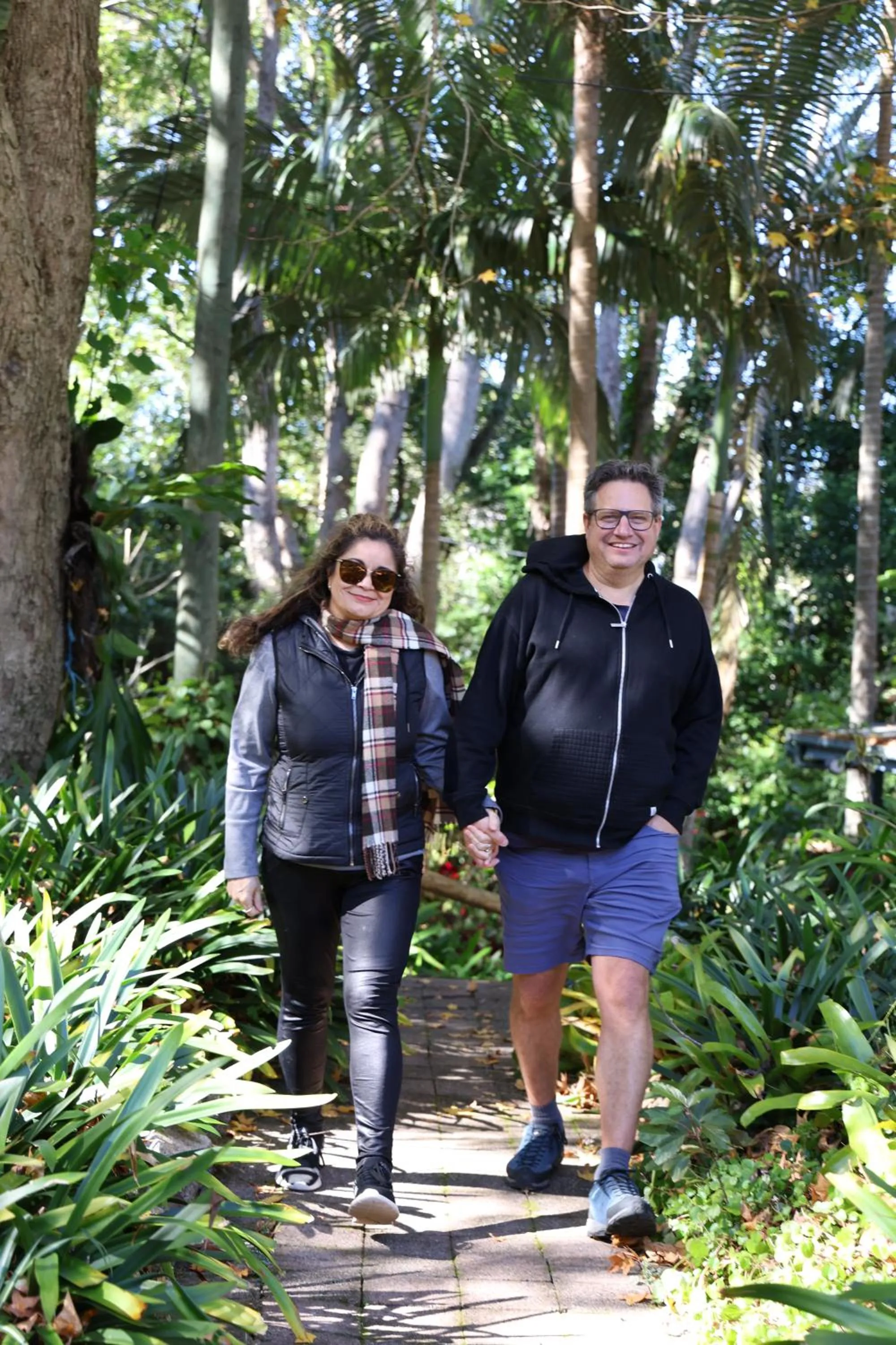 Garden view in Montville Country Cabins