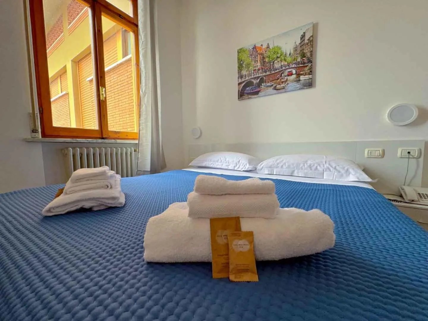 towels, Bed in Oasi San Francesco