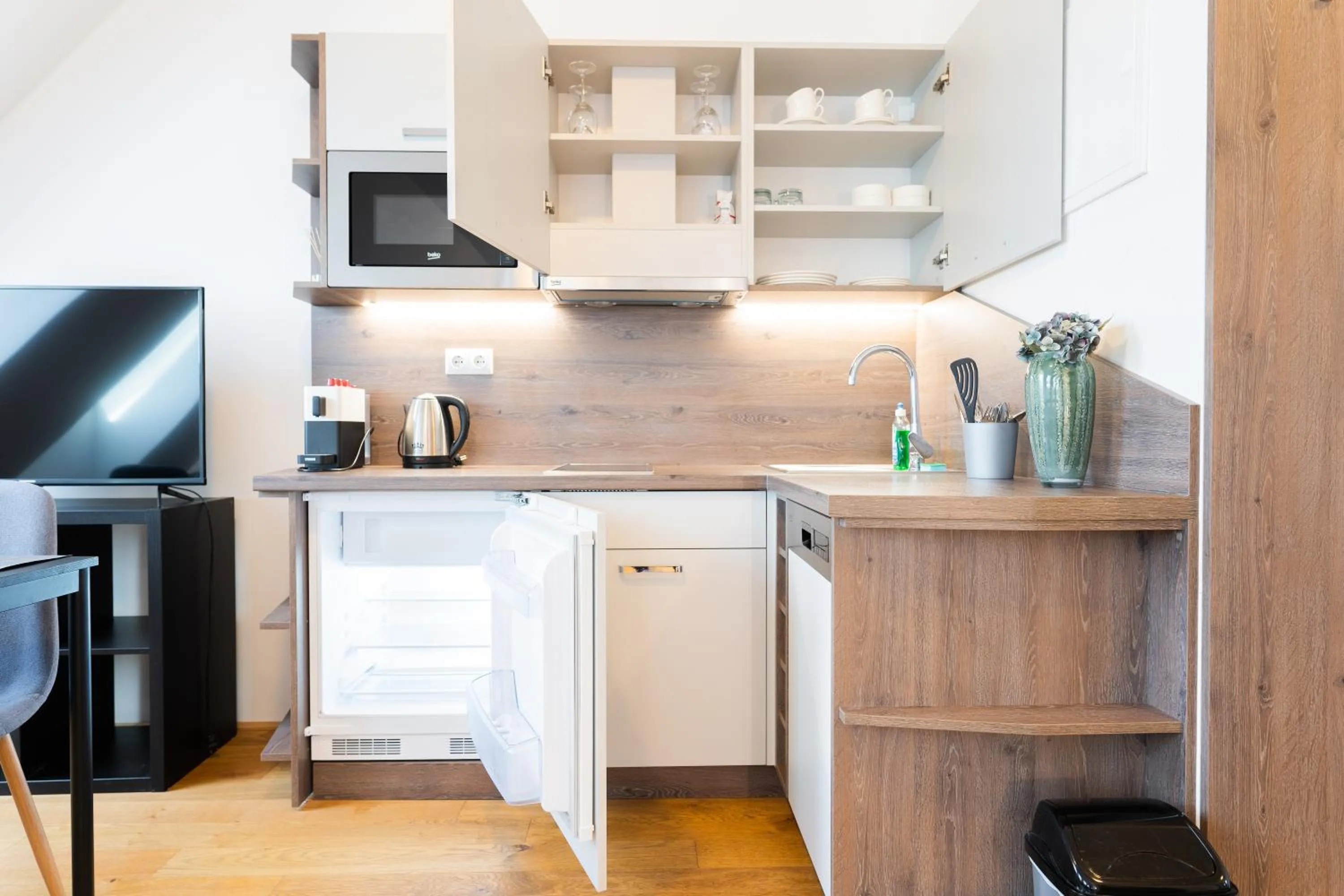 Kitchen or kitchenette in Hotel Triester