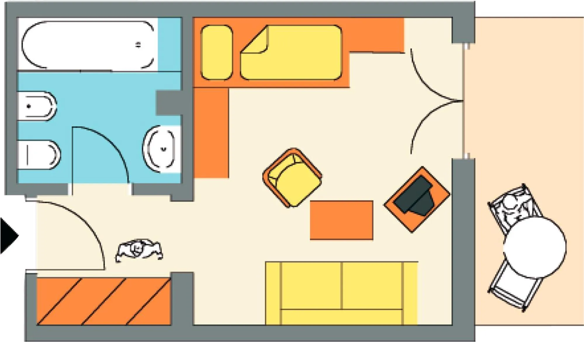 Floor plan in Residence Hotel Gasser