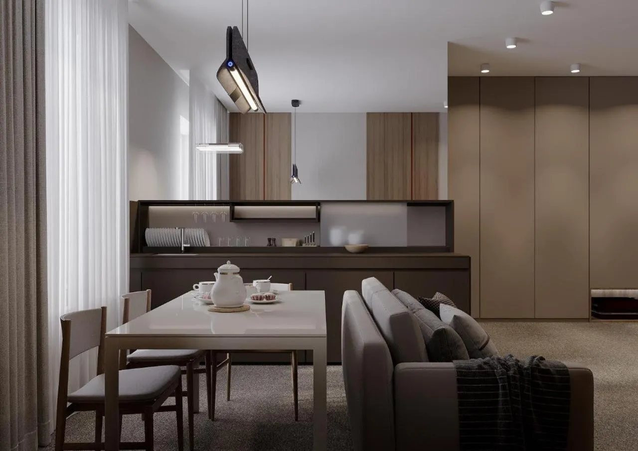 Kitchen or kitchenette in Marko Polo Hotel