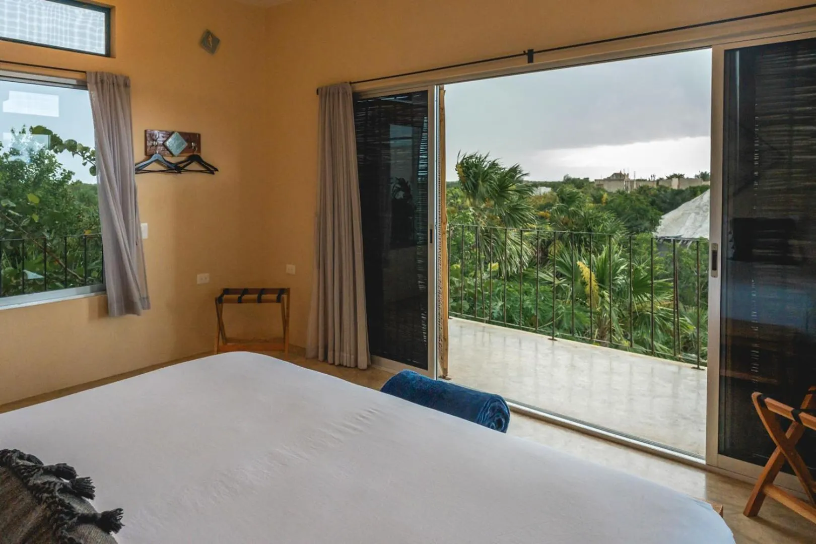 View (from property/room), Bed in Casa Mia El Cuyo Eco Beach Boutique Hotel