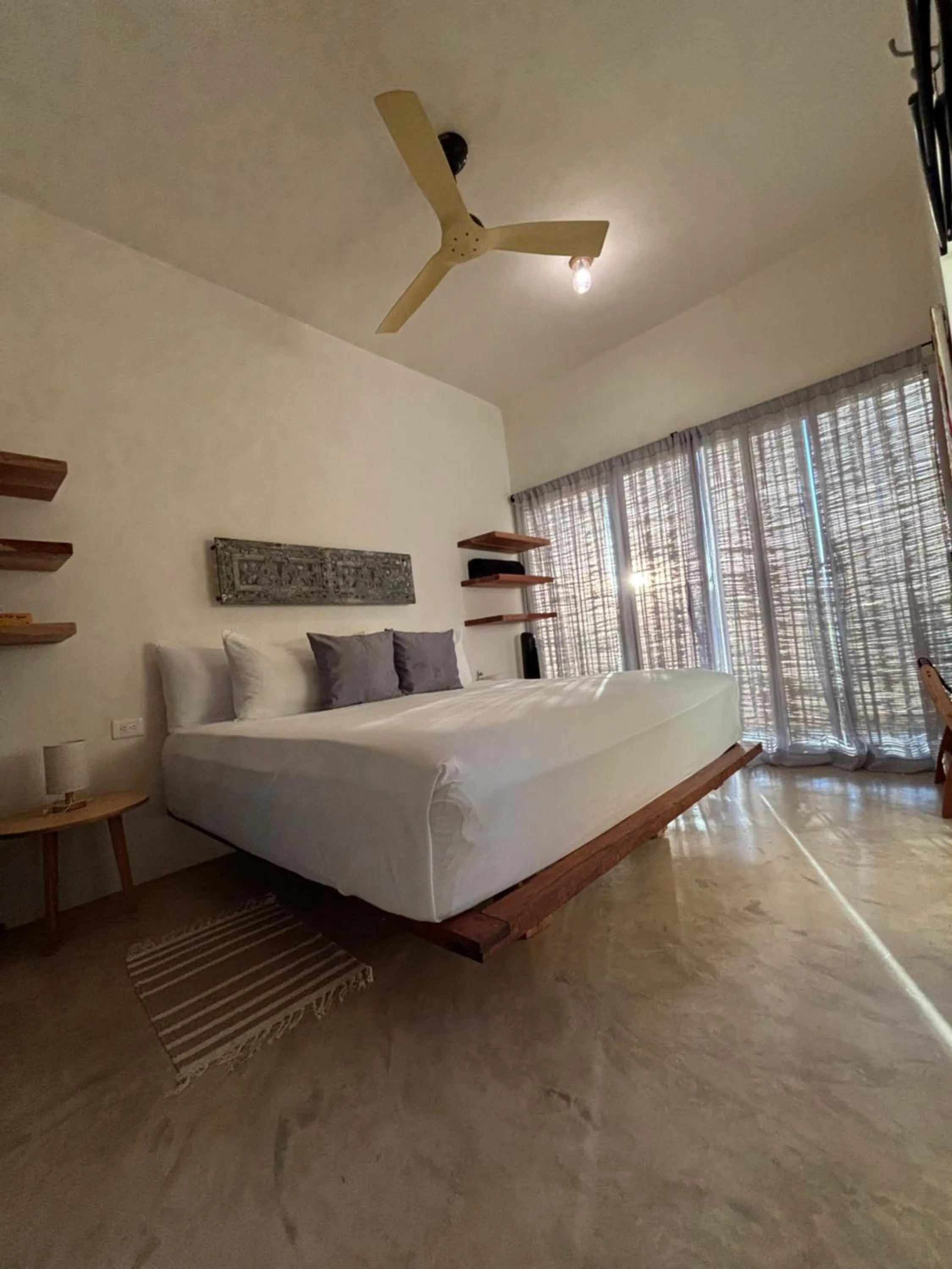 Bed in Casa Mia El Cuyo Eco Beach Boutique Hotel