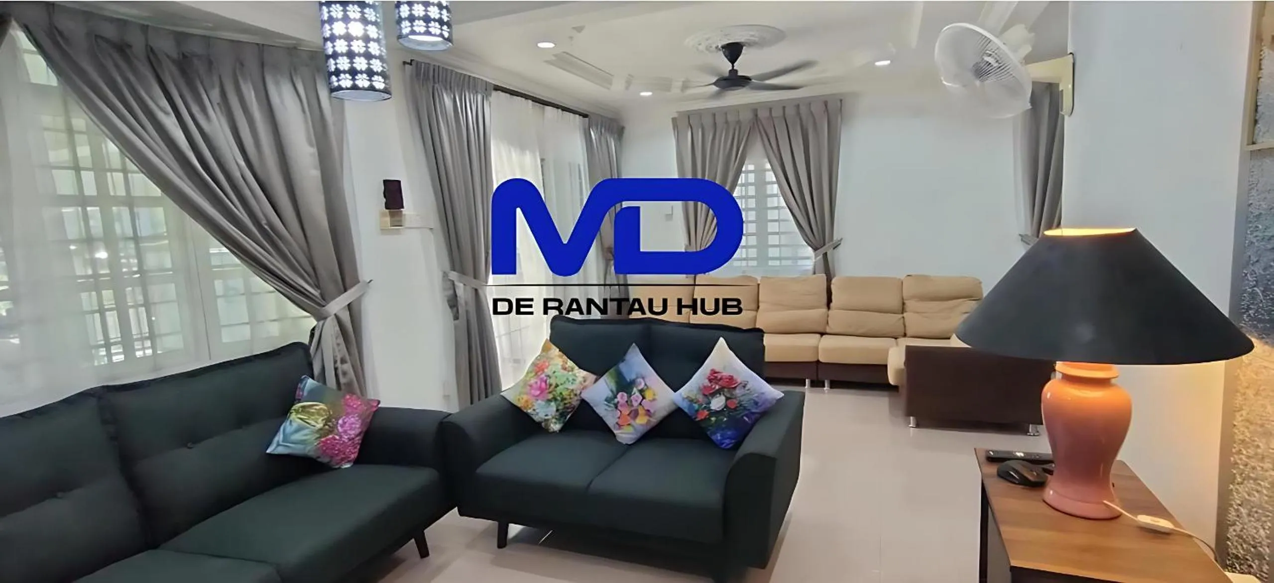 Living room in Grey Fantasy Homes#Sunway Water Theme Park