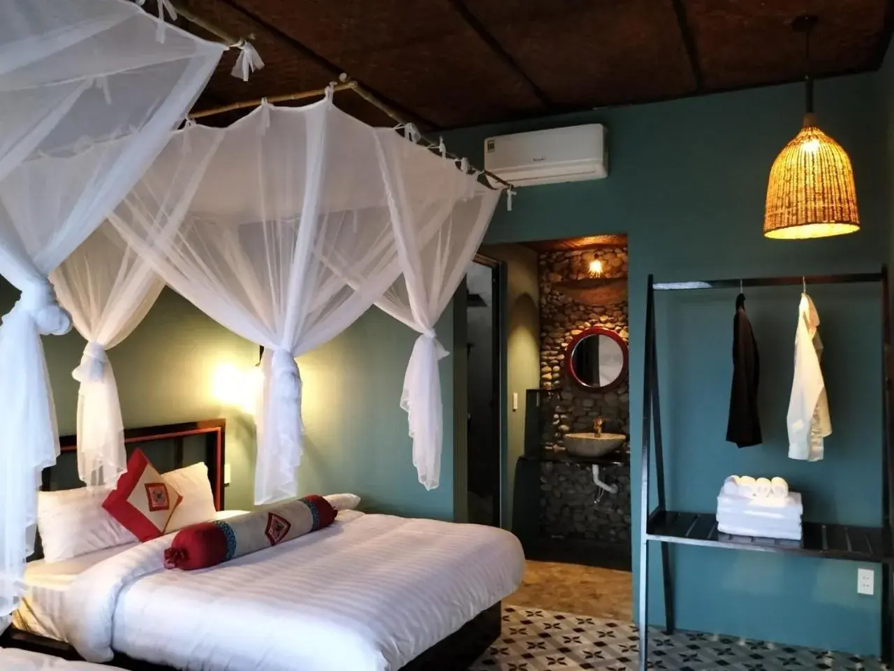 Bed in Pu Luong May Home & Cafe Bed in Pu Luong May Home & Cafe