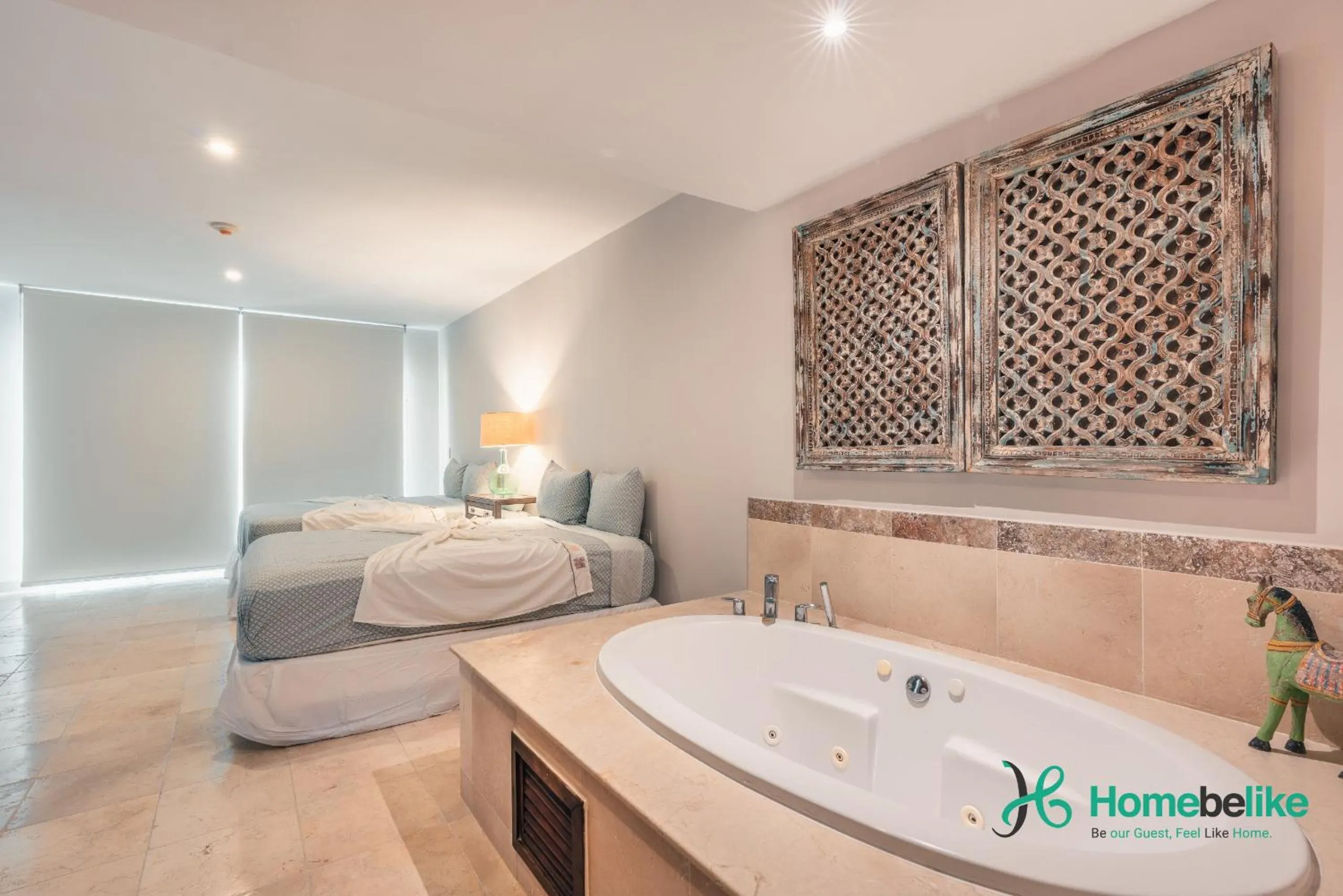 Bed in Ocean View 1 BR Apartment at Punta Palmera DB7