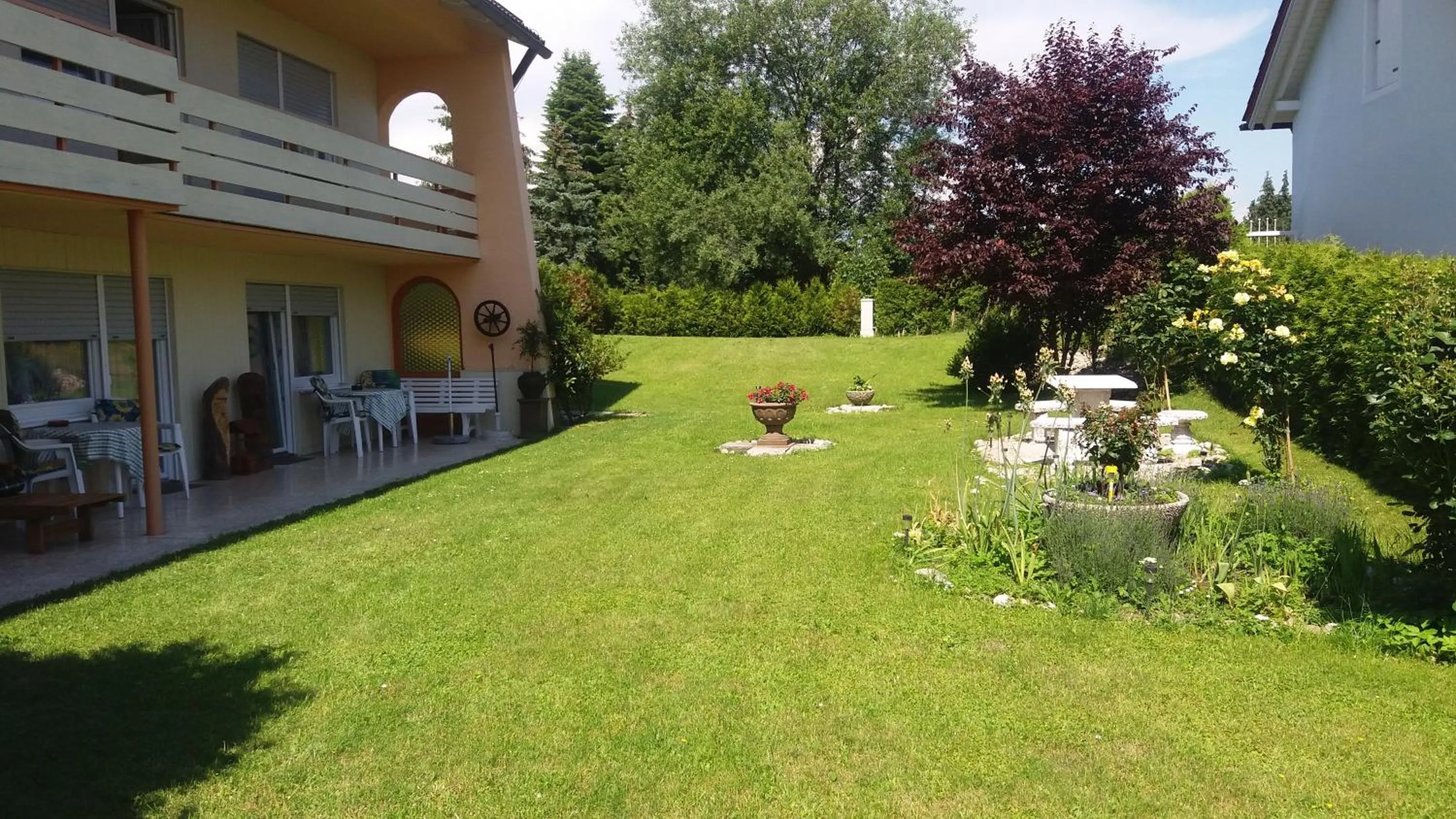 Garden view in Landhaus Irma