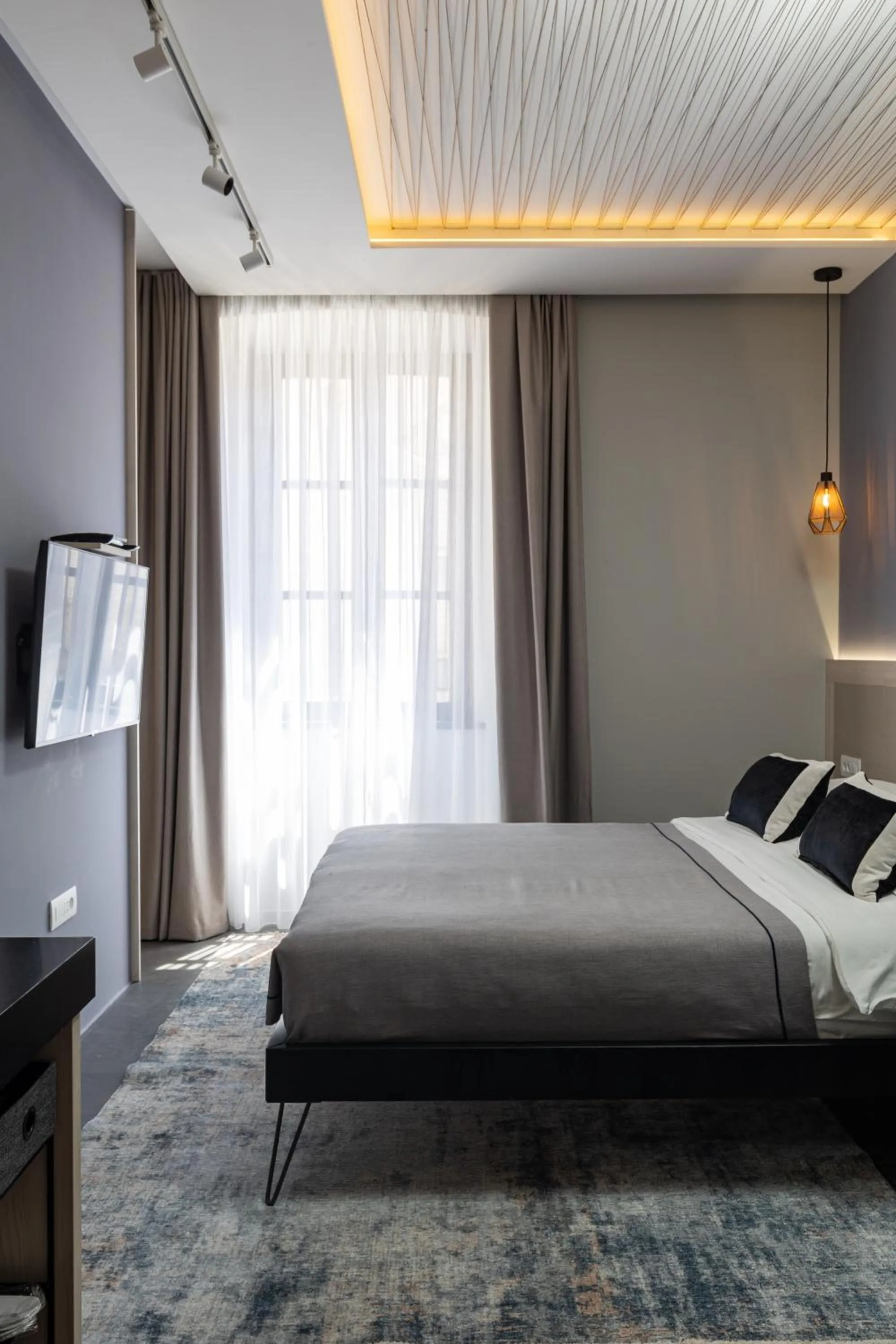 Bedroom, Bed in Apartments and Rooms Lejletul