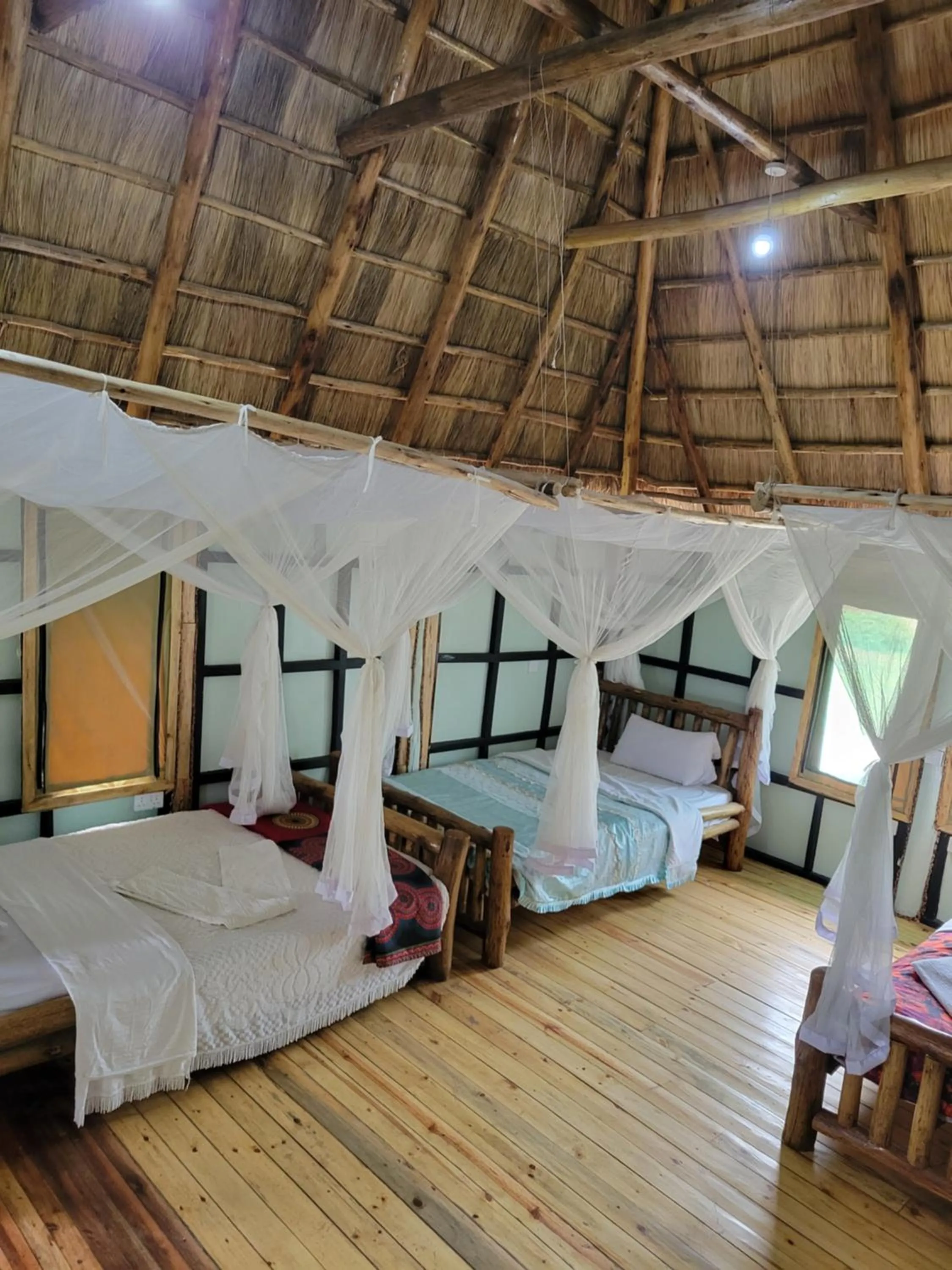 View (from property/room), Bed in Songbird Safari Lodge & Campsite