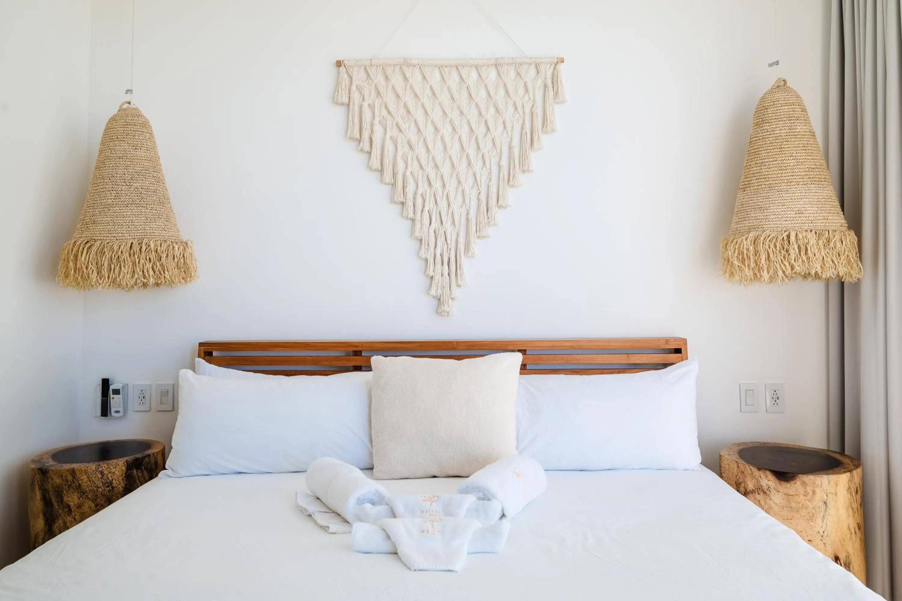 Bed in mVillas Luxury Villas with Beach Club Access & Sauna