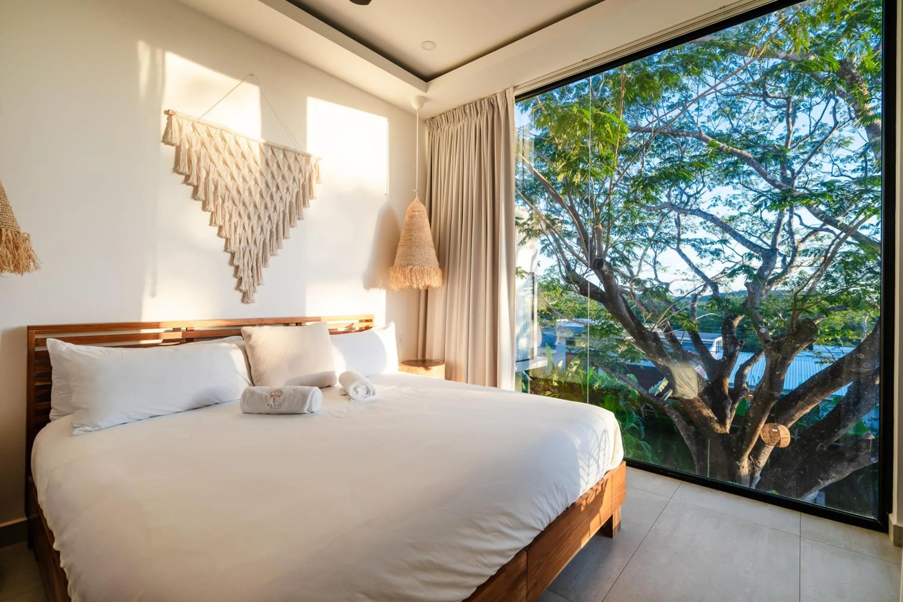 Bed in mVillas Luxury Villas with Beach Club Access & Sauna