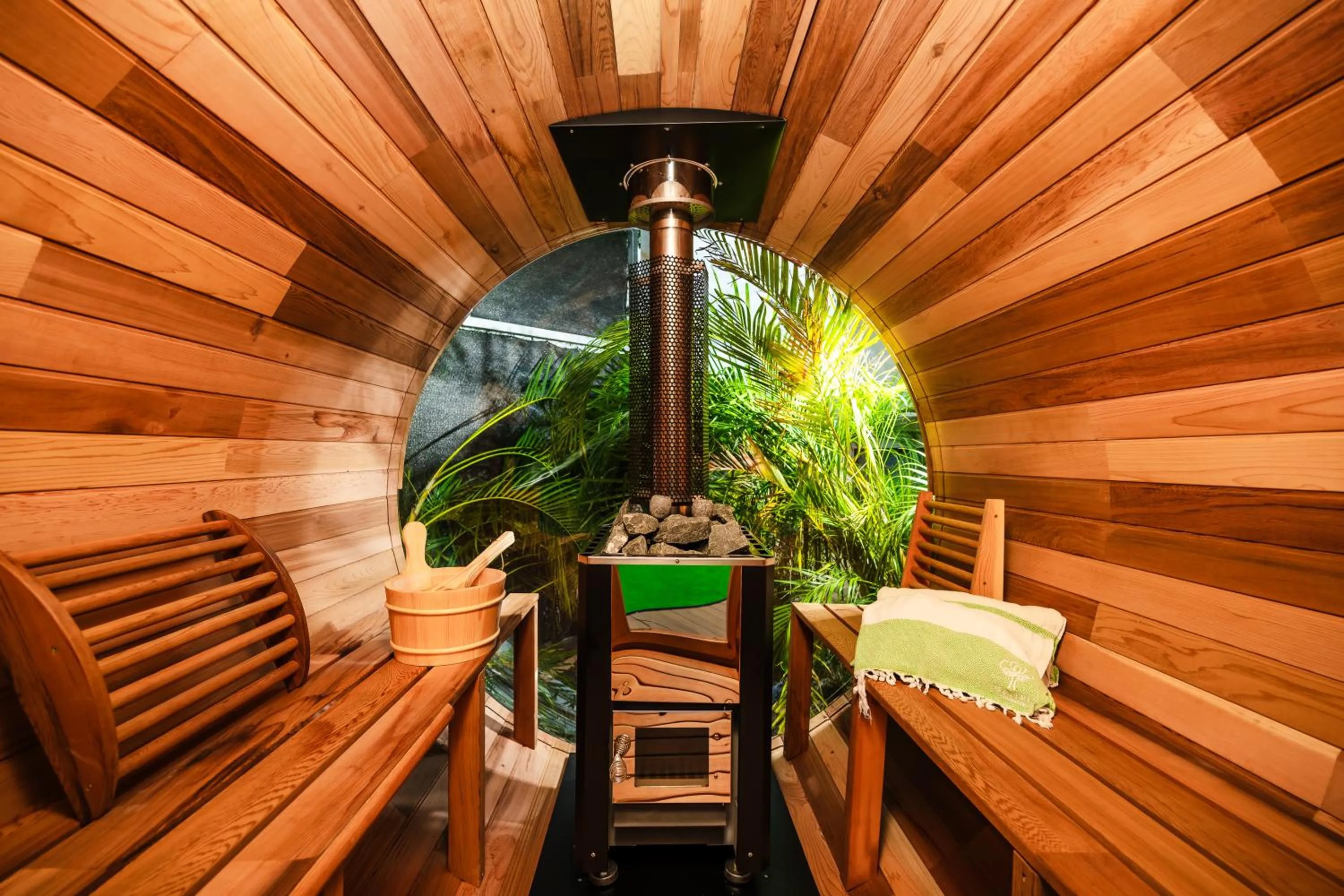 Sauna in mVillas Luxury Villas with Beach Club Access & Sauna