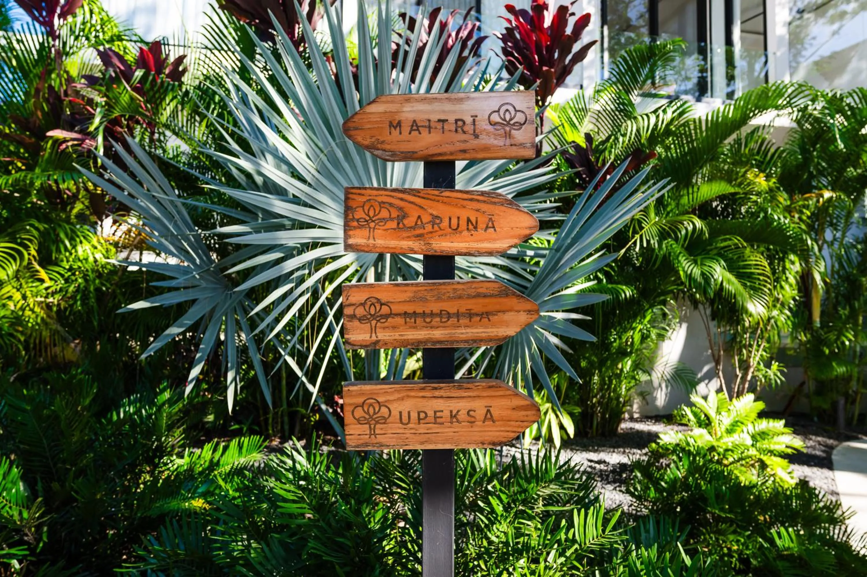 Inner courtyard view in mVillas Luxury Villas with Beach Club Access & Sauna