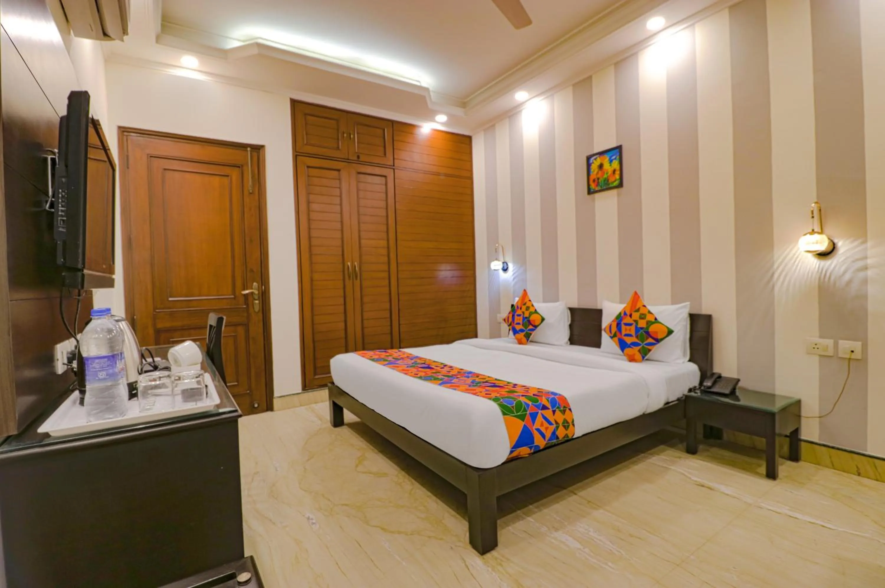 TV and multimedia, Bed in FabHotel RR Residency - DLF Cyber City, Gurugram