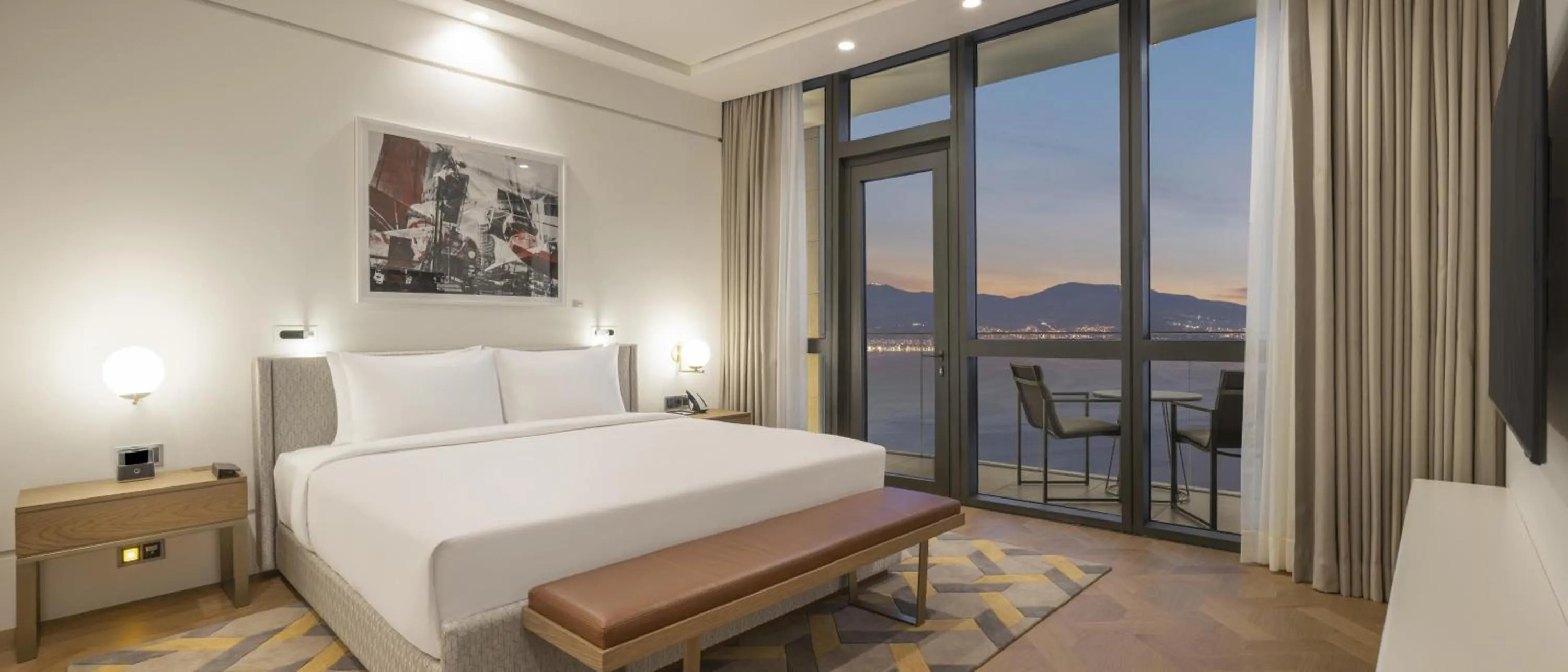 View (from property/room), Bed in Grand Hyatt Izmir IstinyePark