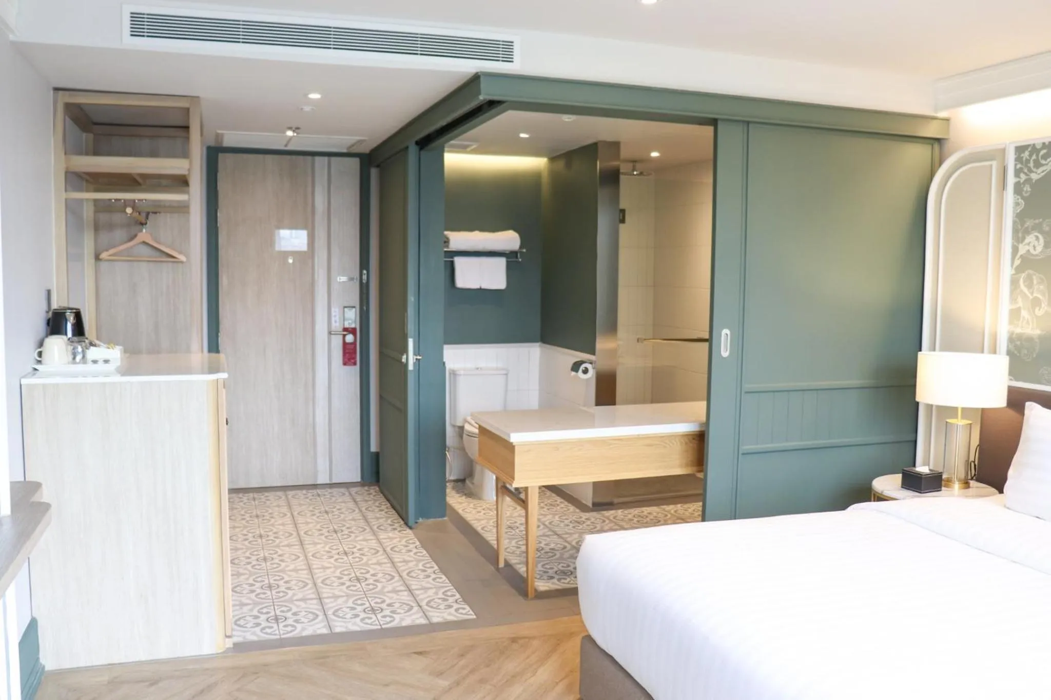 Bathroom, Bed in The Quarter Chaophraya by UHG