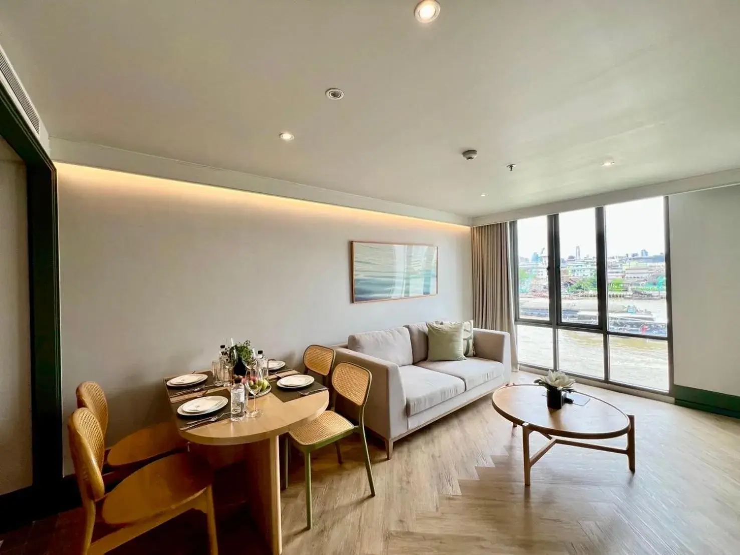 Living room in The Quarter Chaophraya by UHG Living room in The Quarter Chaophraya by UHG