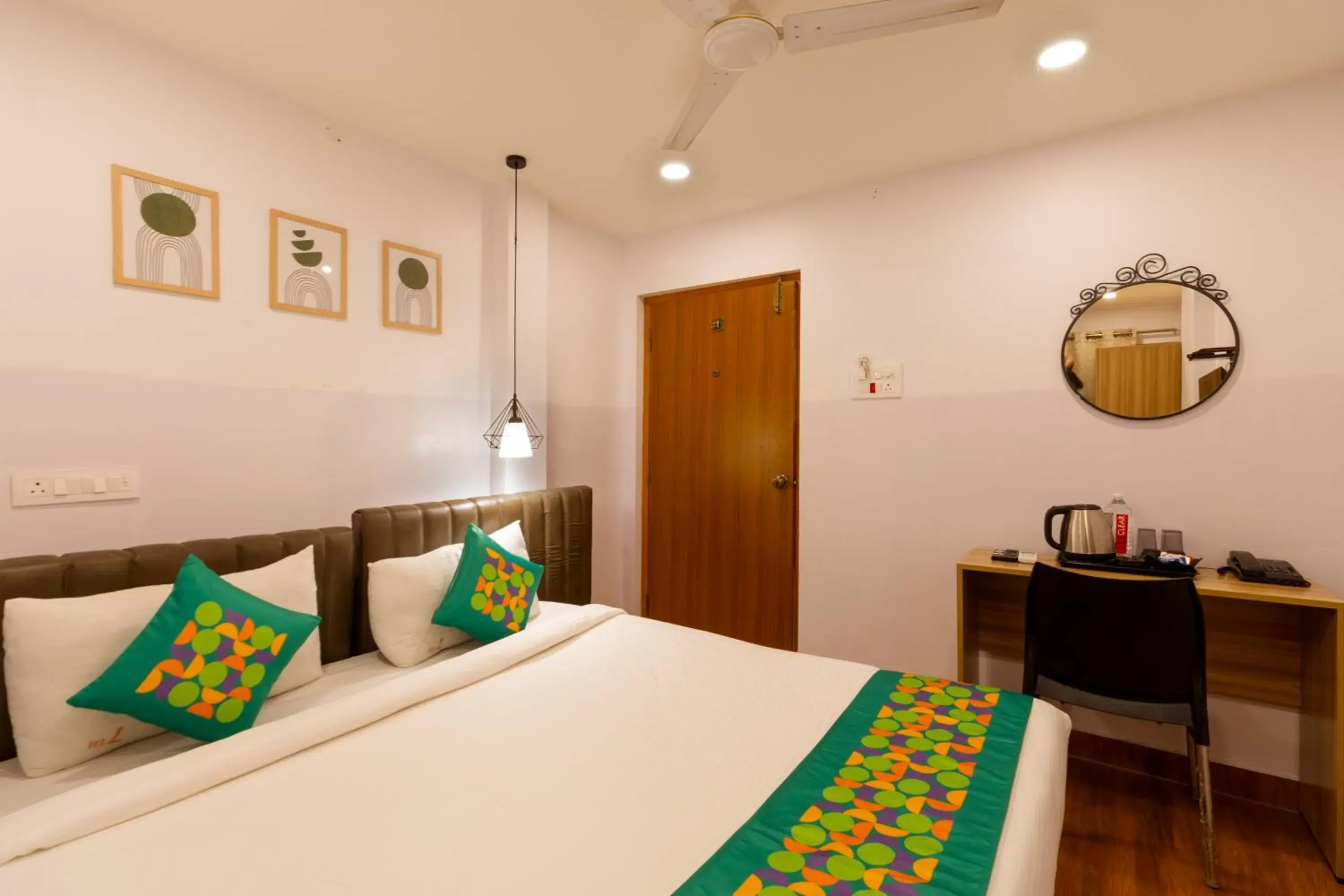 Bedroom, Bed in Treebo Seventh Heaven Kukatpally Bedroom, Bed in Treebo Seventh Heaven Kukatpally