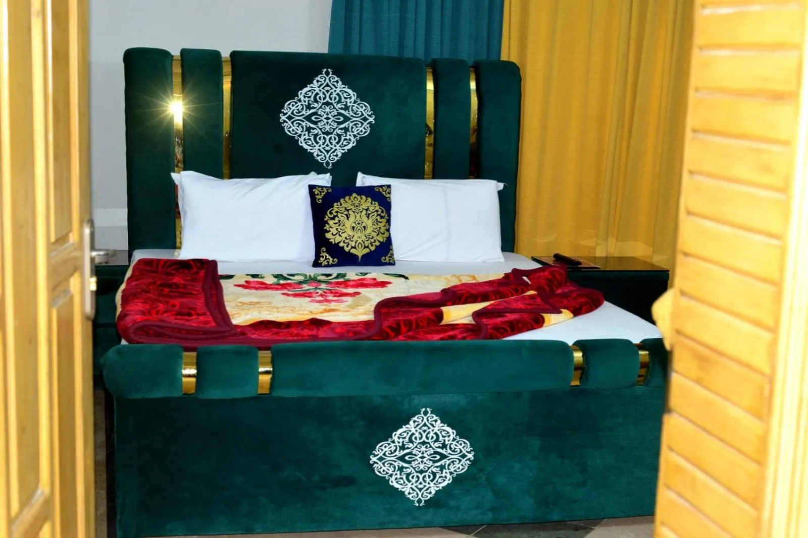 Bed in Galaxy Lodge