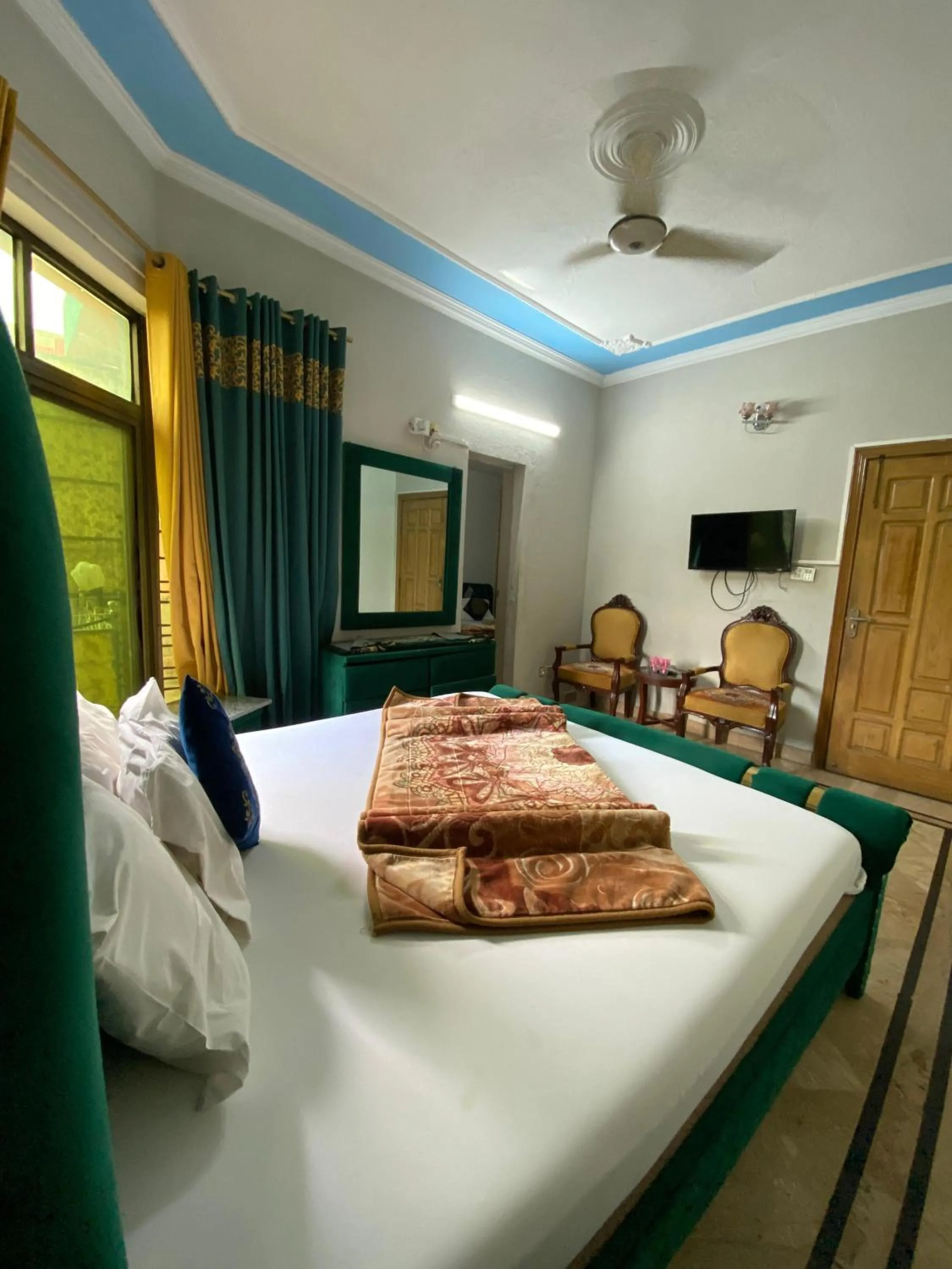 Bed in Galaxy Lodge