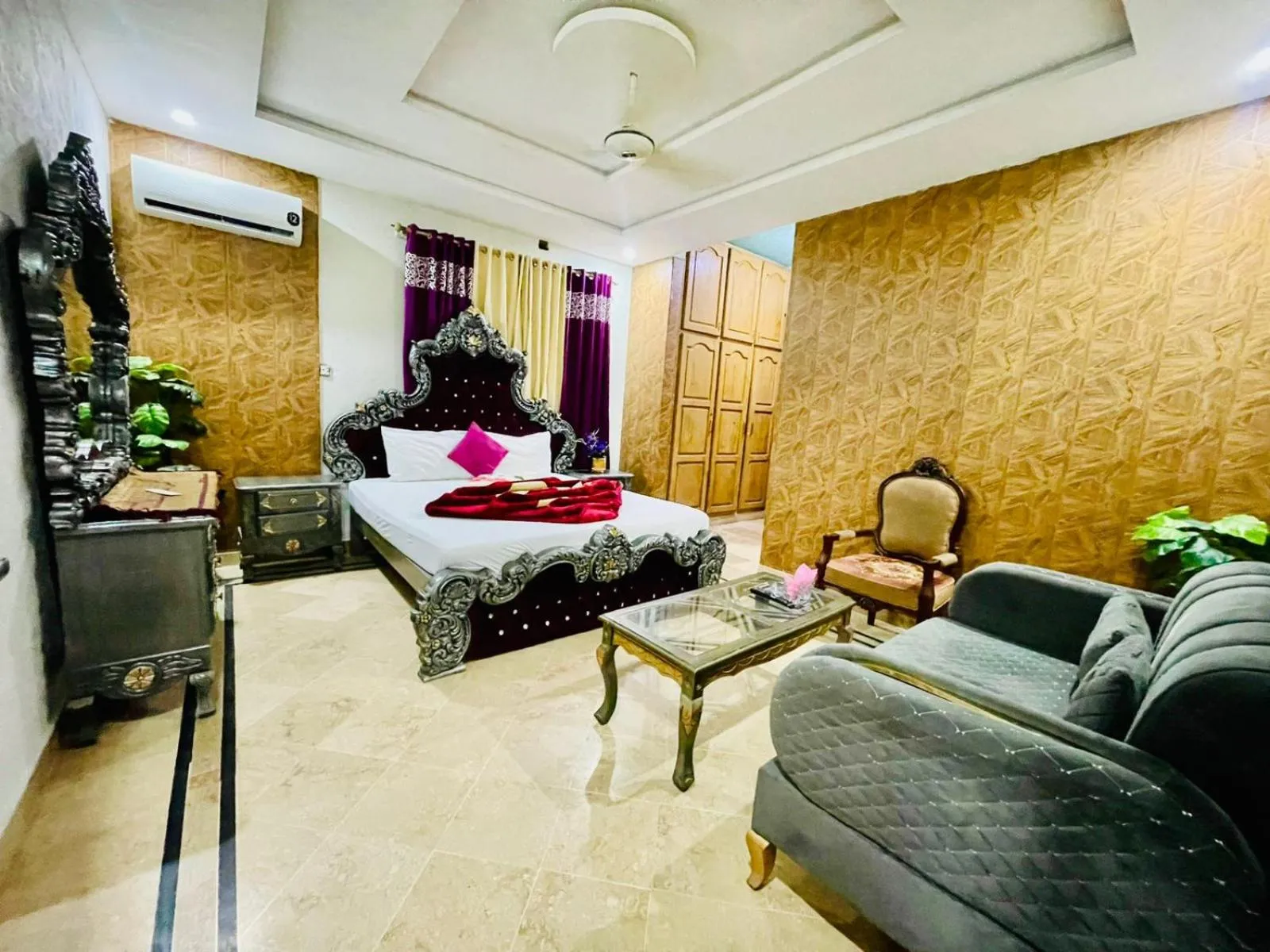 Bed in Galaxy Lodge