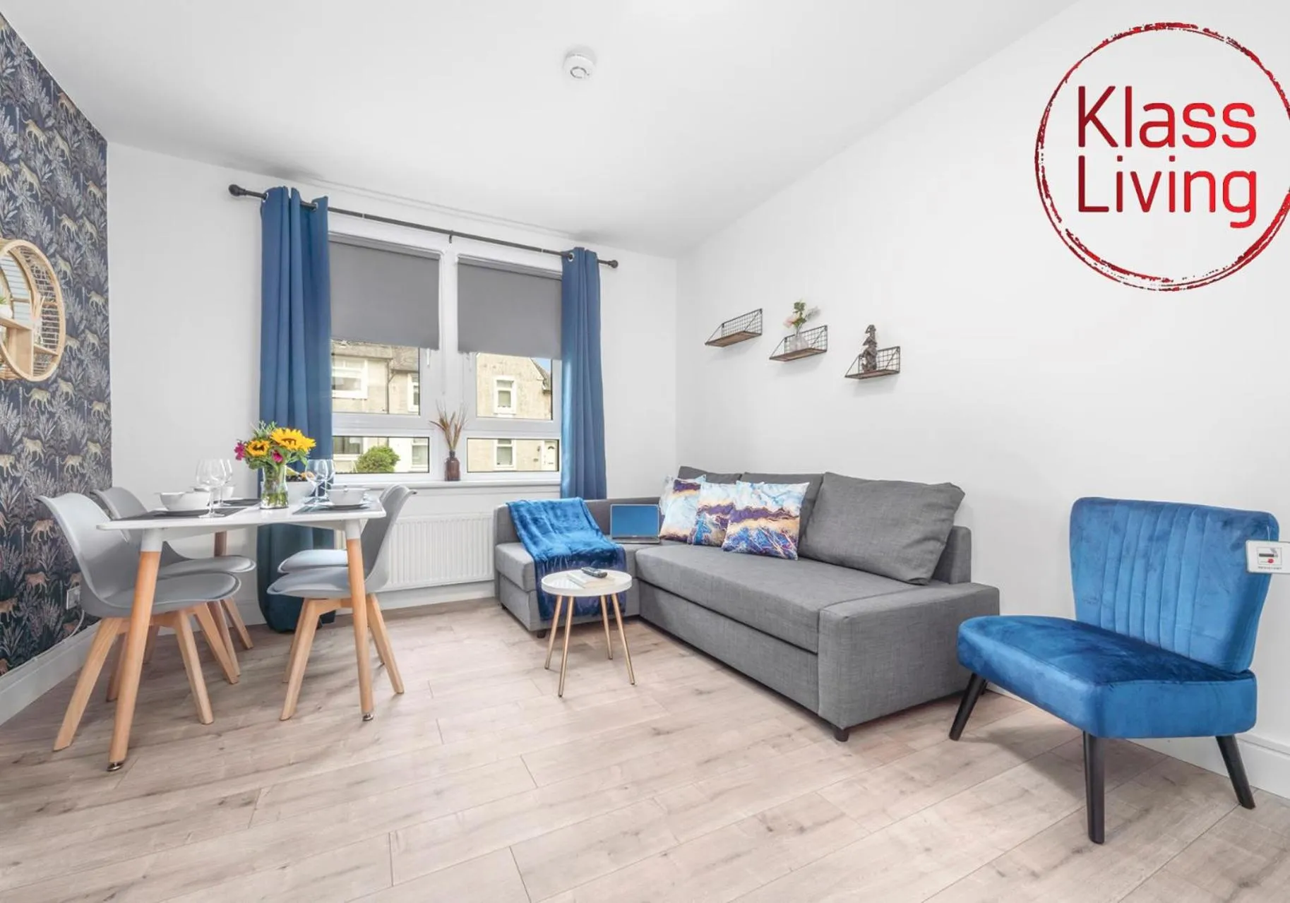 TV and multimedia in Sanderson Apartment by Klass Living Uddingston