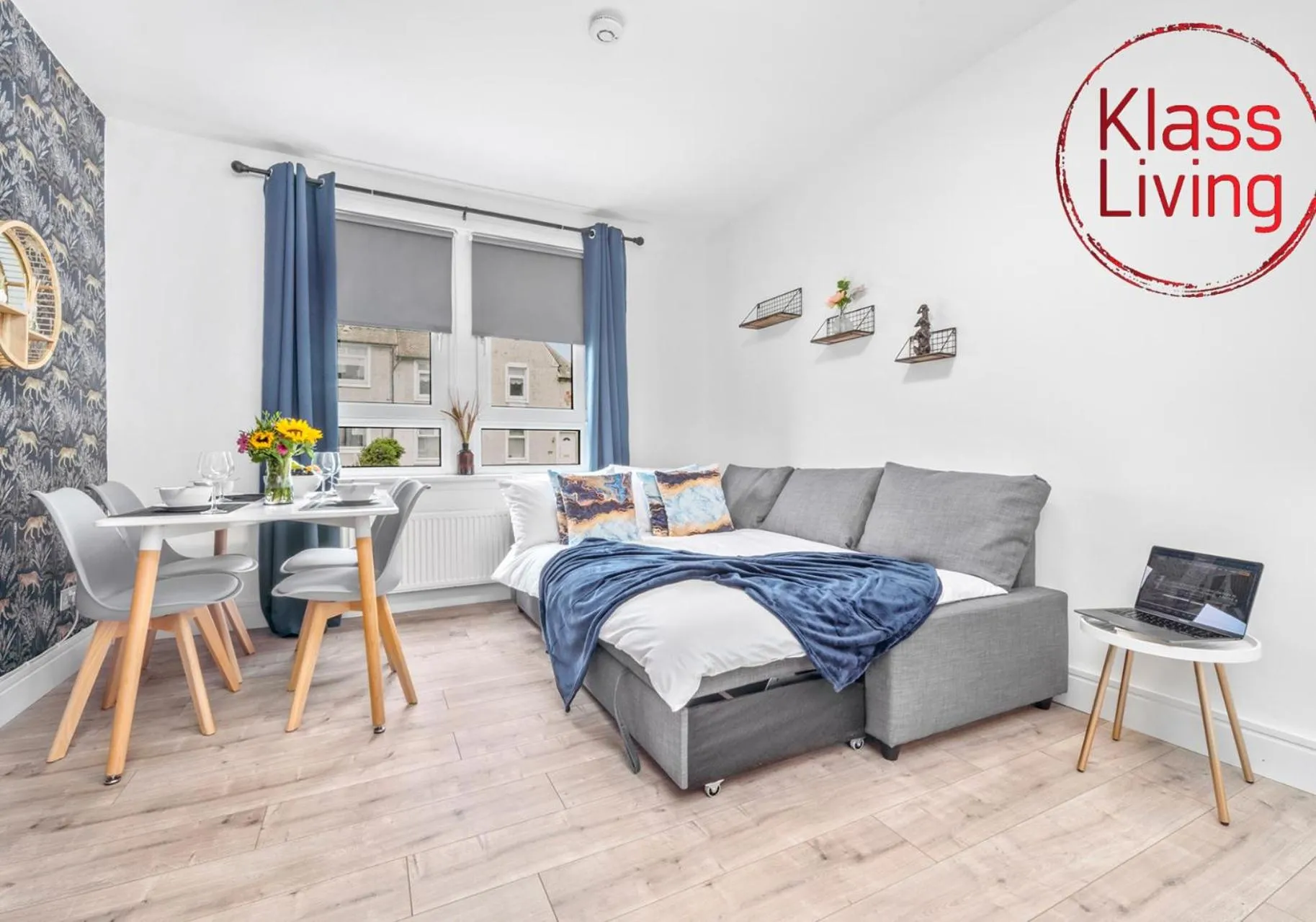 TV and multimedia in Sanderson Apartment by Klass Living Uddingston