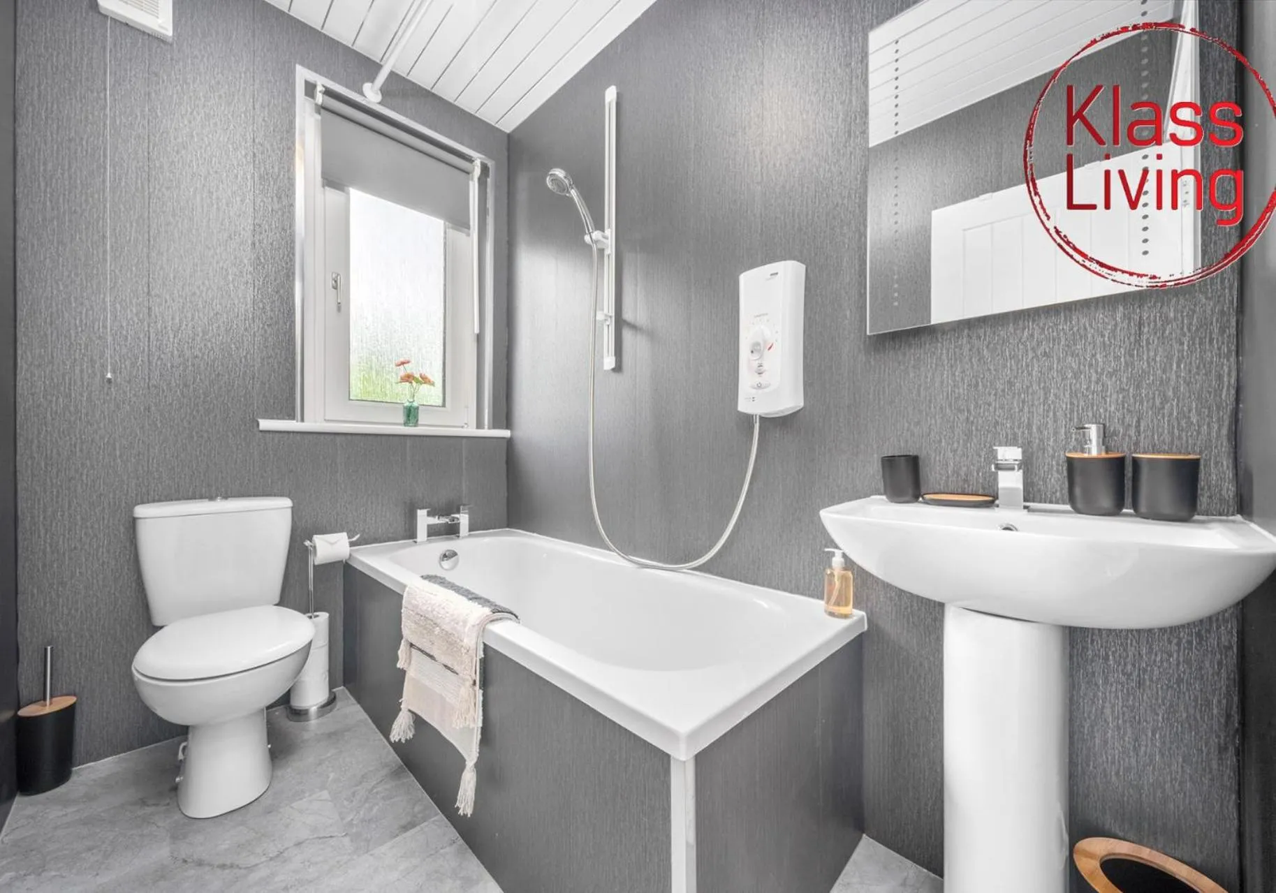 Shower in Sanderson Apartment by Klass Living Uddingston