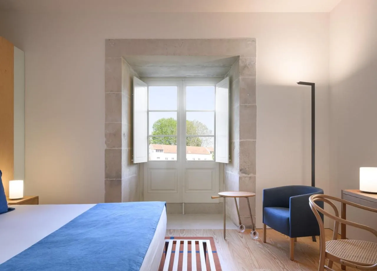 Bed in Montebelo Mosteiro de Alcobaça Historic Hotel