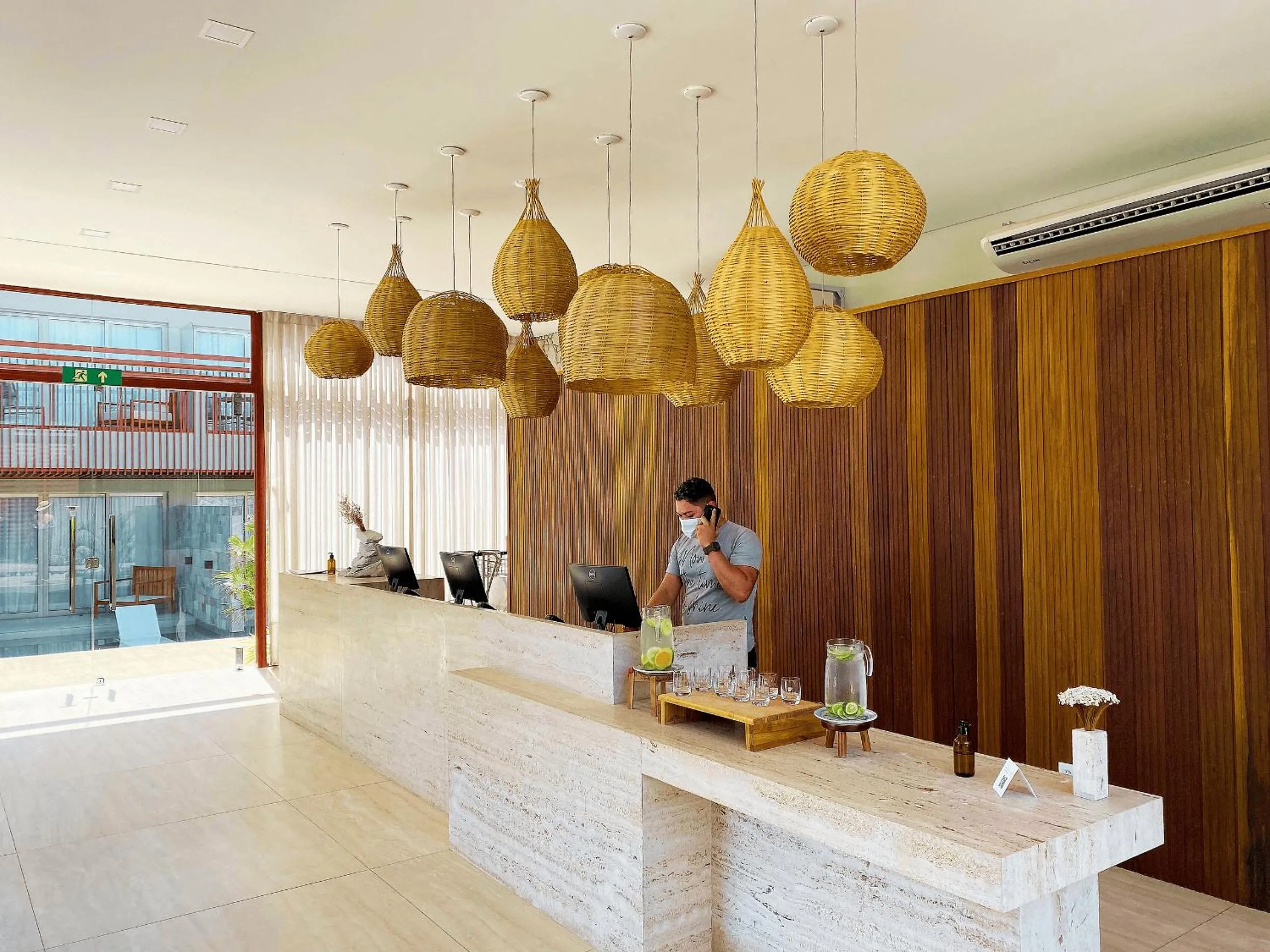 Lobby or reception in Flat Île de Pipa Bali Vista Piscina - By Almare