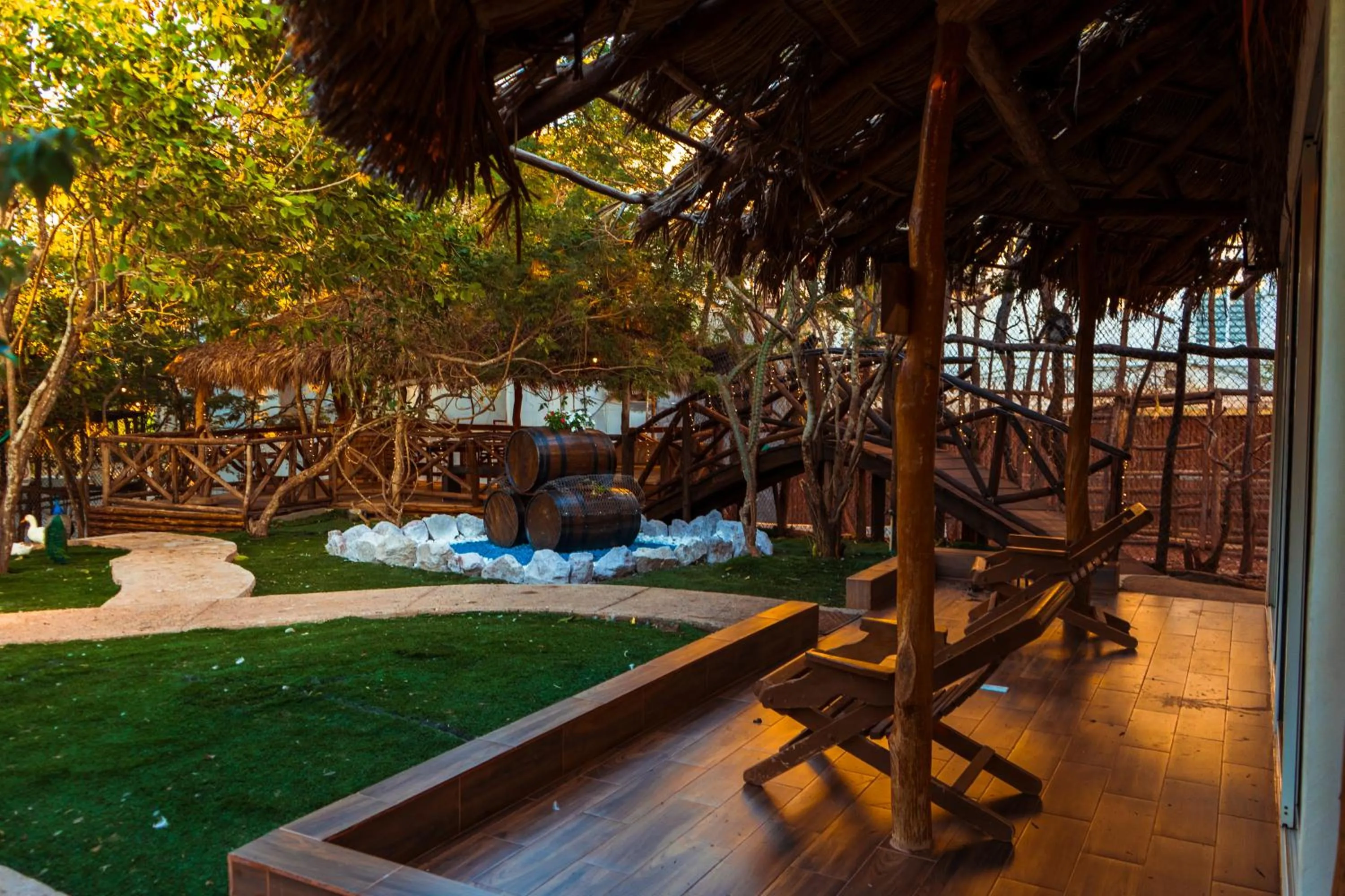 Patio in Palm Valley Cabins